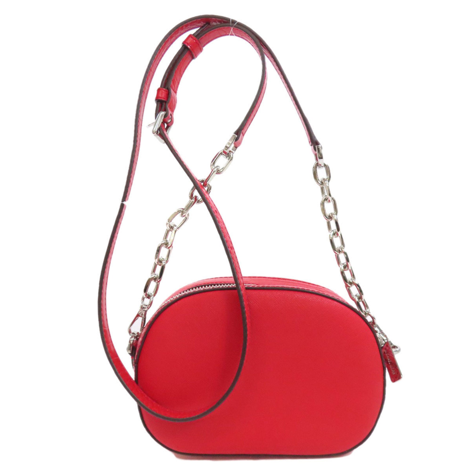 Michael Kors Red Color Leather Shoulder Bag (Pre-Owned)