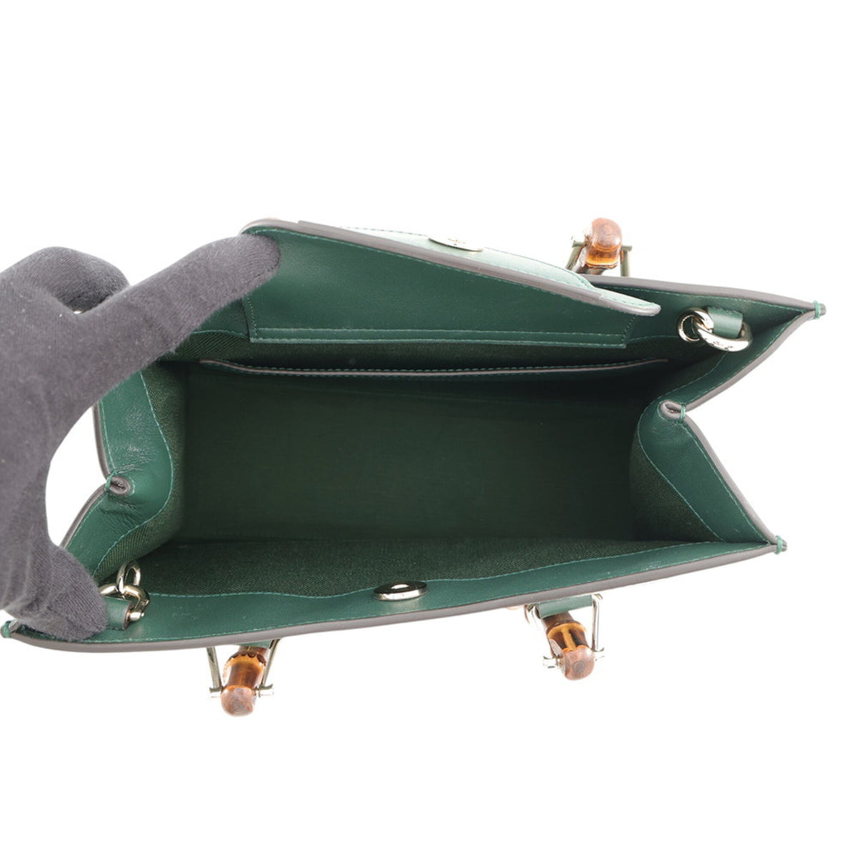 Gucci Green Leather Handbag (Pre-Owned)