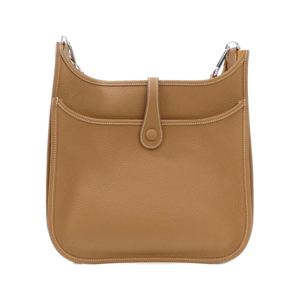 Hermes Gold Taurillon Clemence Leather Shoulder Bag (Pre-Owned)