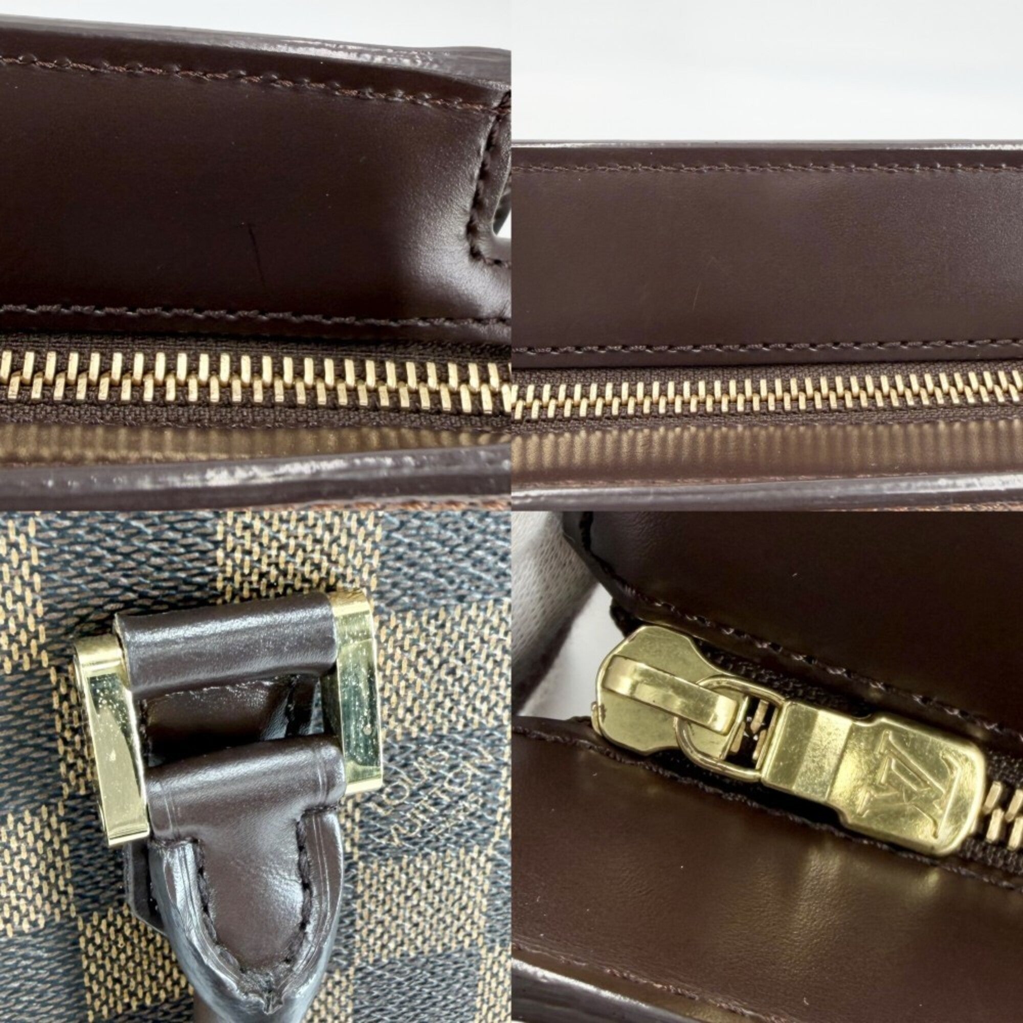Louis Vuitton Brown Damier Canvas Handbag Tote Bag (Pre-Owned)