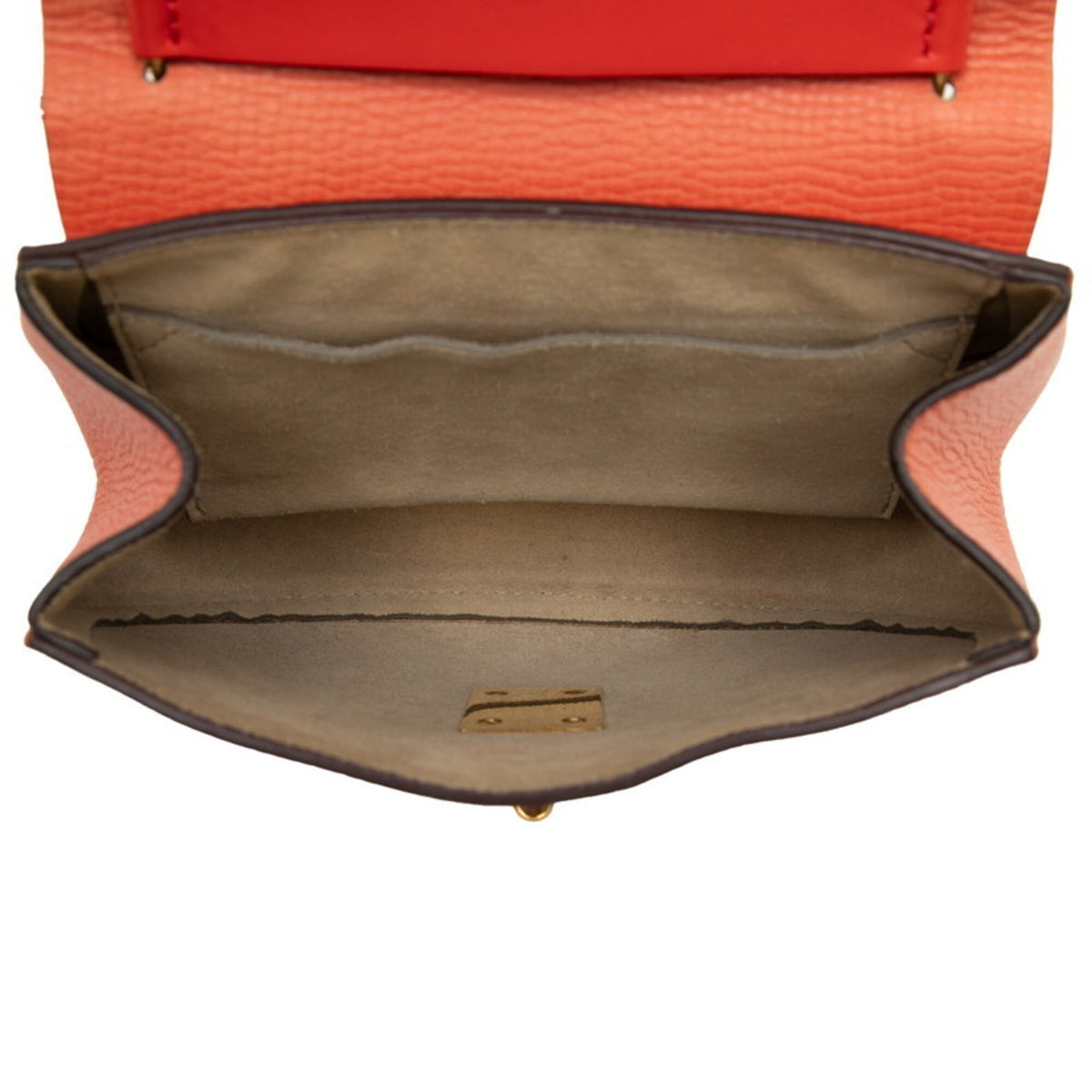 Chloé Drew Orange Leather Shoulder Bag (Pre-Owned)