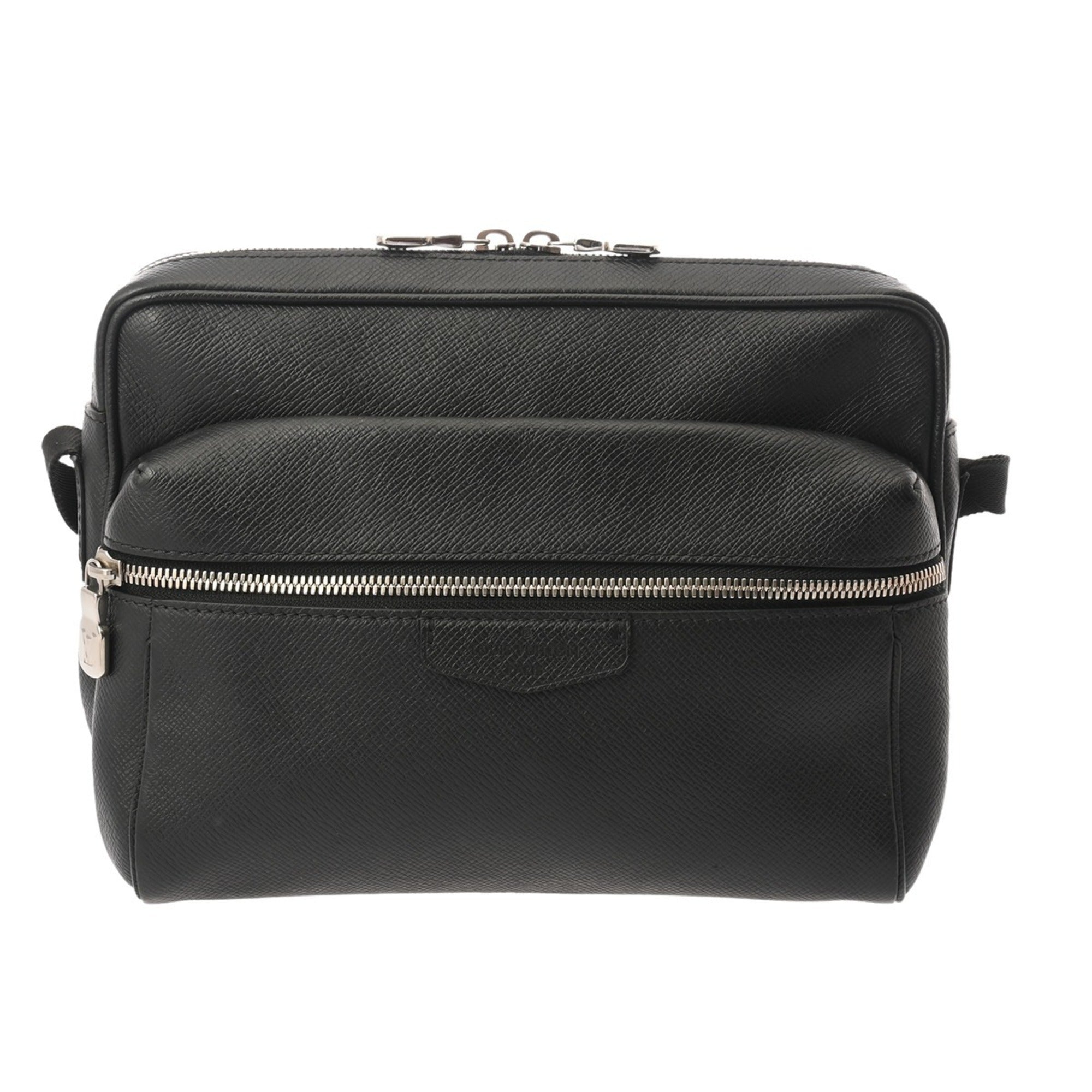 Louis Vuitton Noir Leather Shoulder Bag (Pre-Owned)