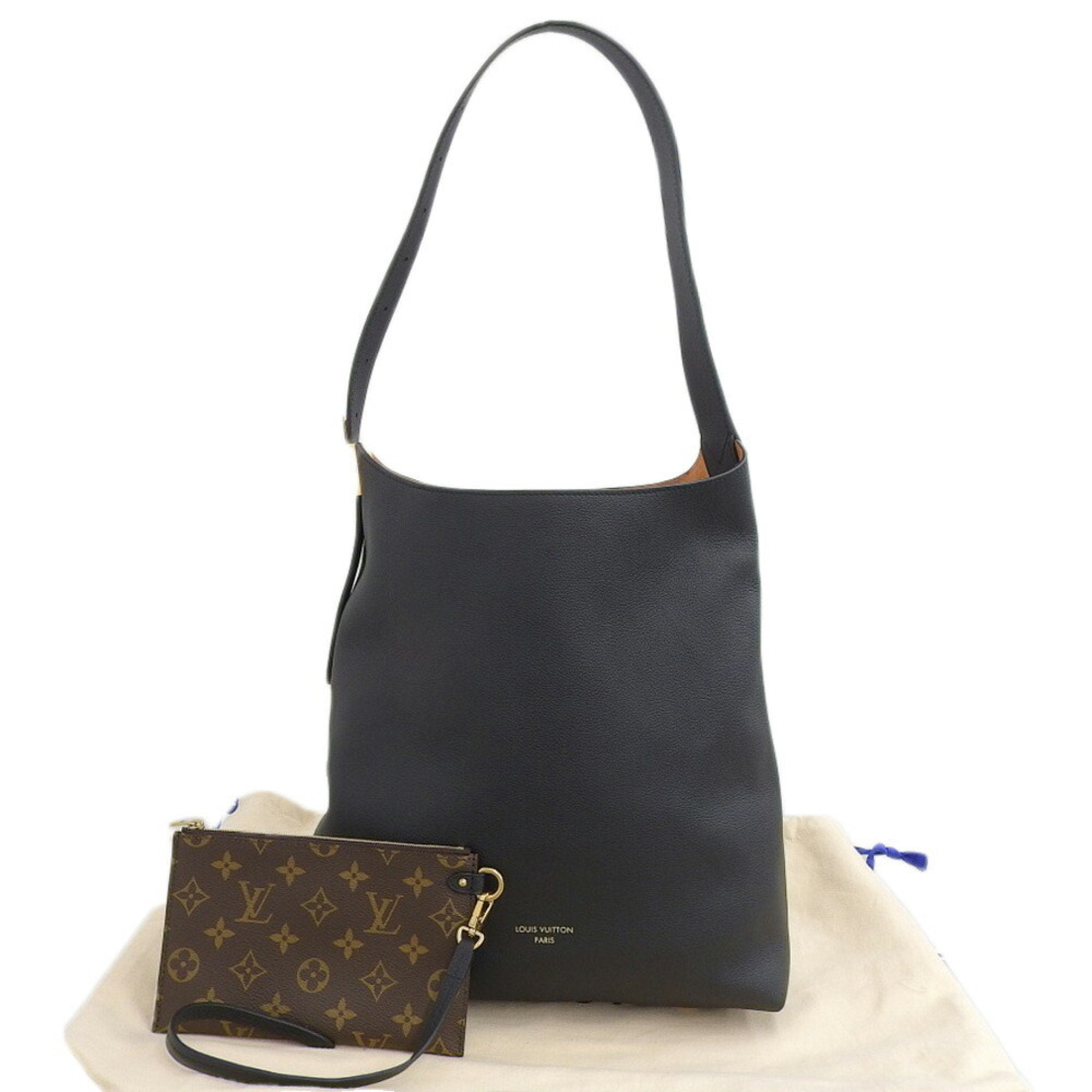 Louis Vuitton Black Noir Leather Shoulder Bag (Pre-Owned)
