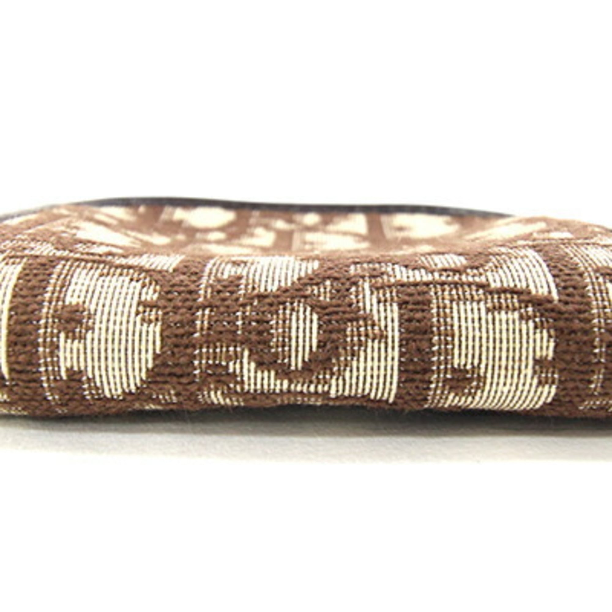 Christian Dior Trotter Brown Canvas Leather Coin Purse/Coin Case (Pre-Owned)