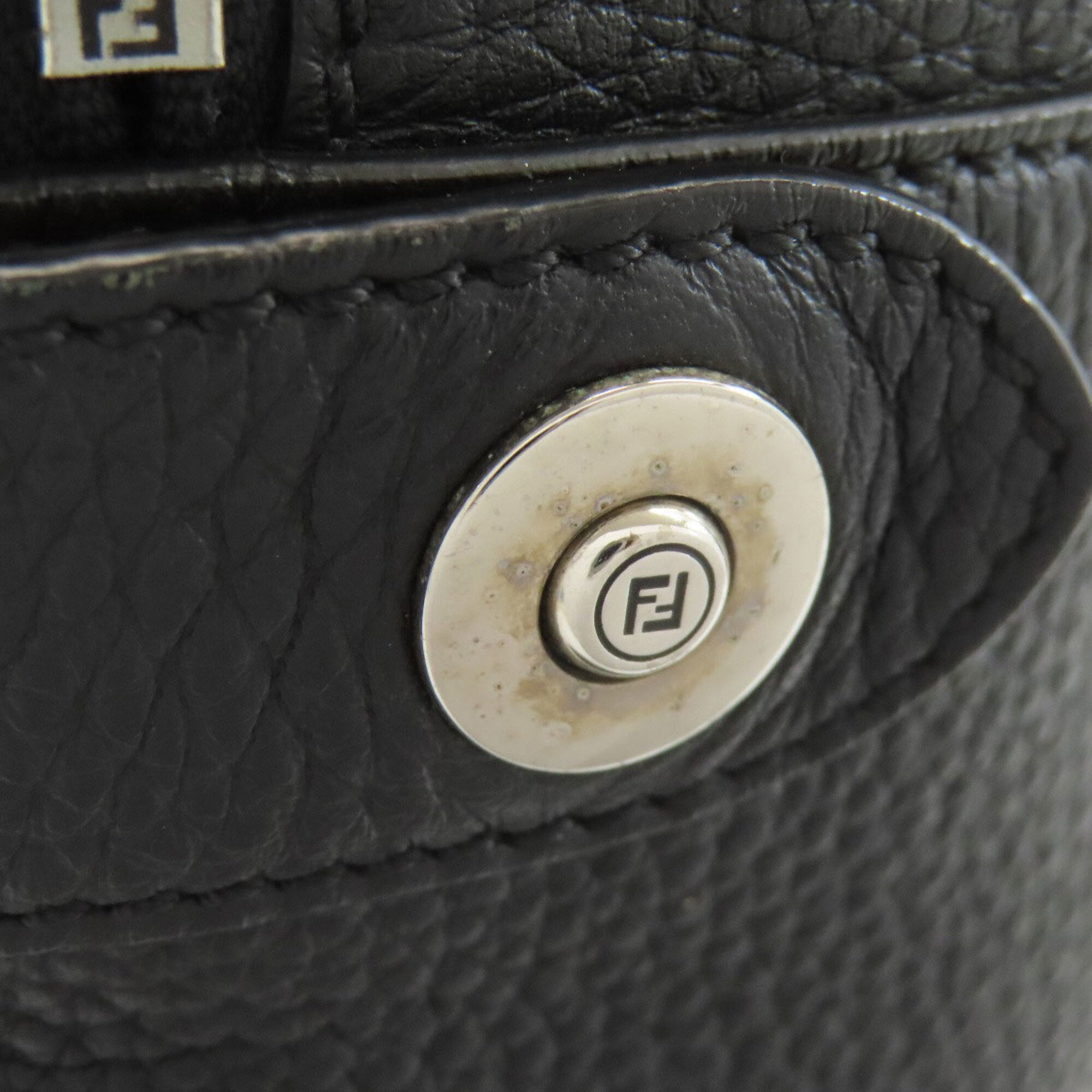 Fendi Black Leather Backpack (Pre-Owned)
