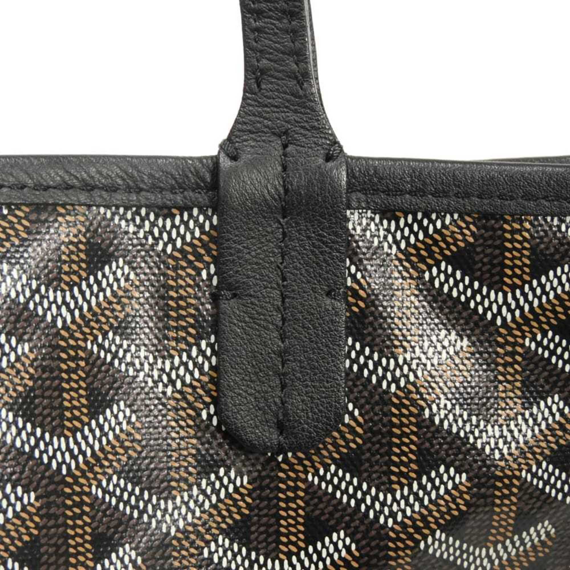 Goyard Black Canvas Leather Tote Bag (Pre-Owned)