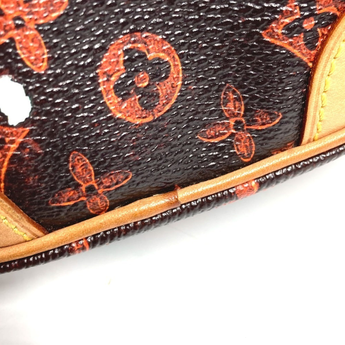 Louis Vuitton Brown Orange Monogram Pochette Shoulder Bag (Pre-Owned)