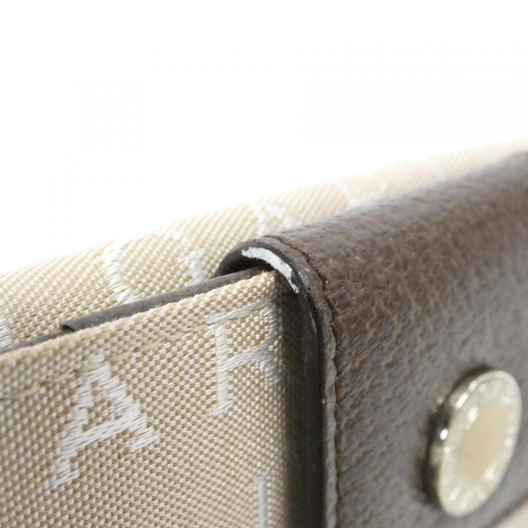 Bvlgari Beige Chocolate Canvas Wallet (Bi-Fold) (Pre-Owned)