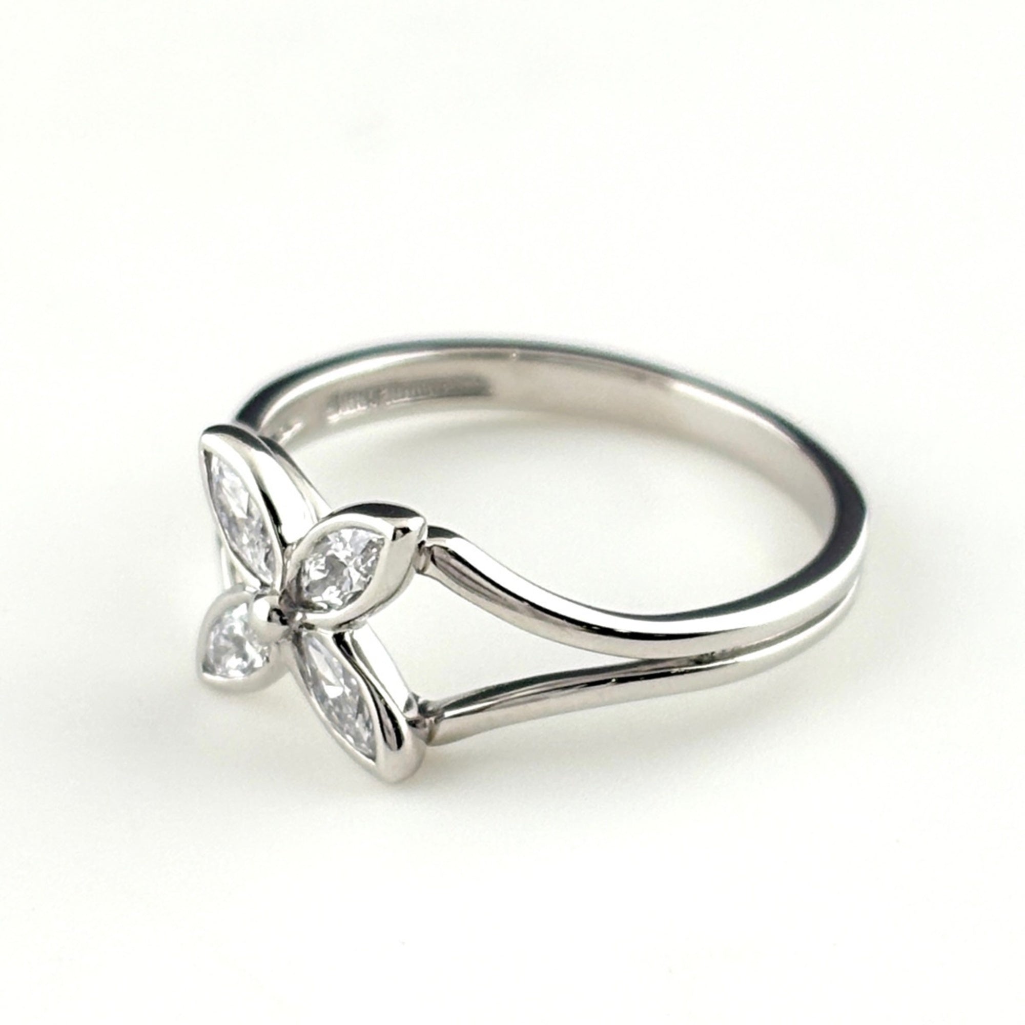Tiffany Silver Platinum 950 Band Ring (Pre-Owned)