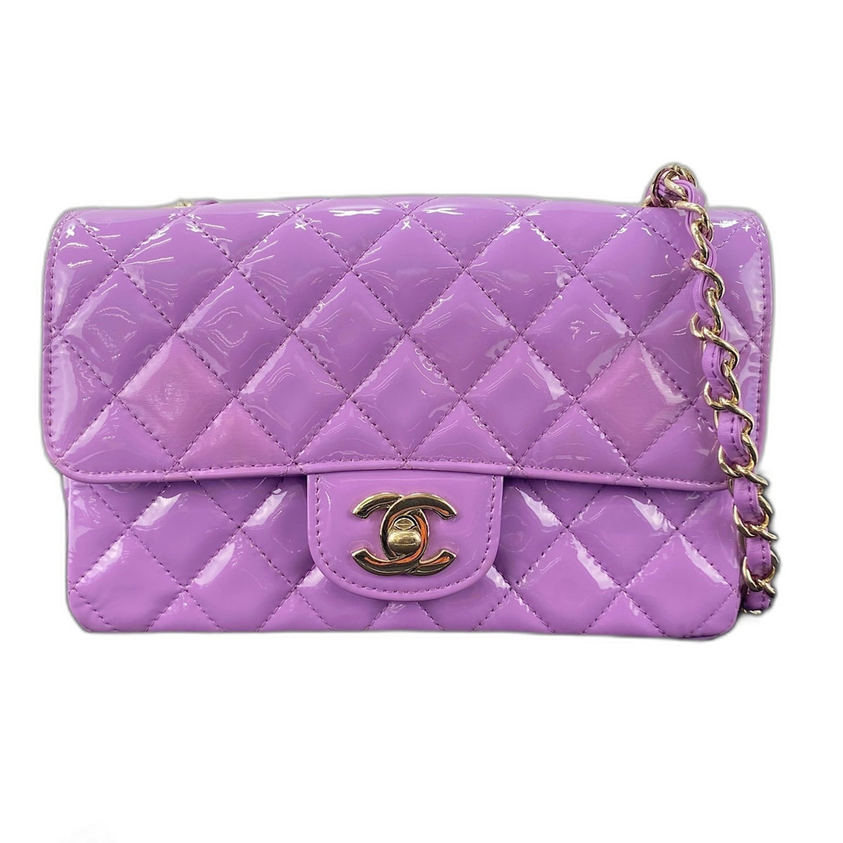 Chanel Purple Leather Shoulder Bag (Pre-Owned)