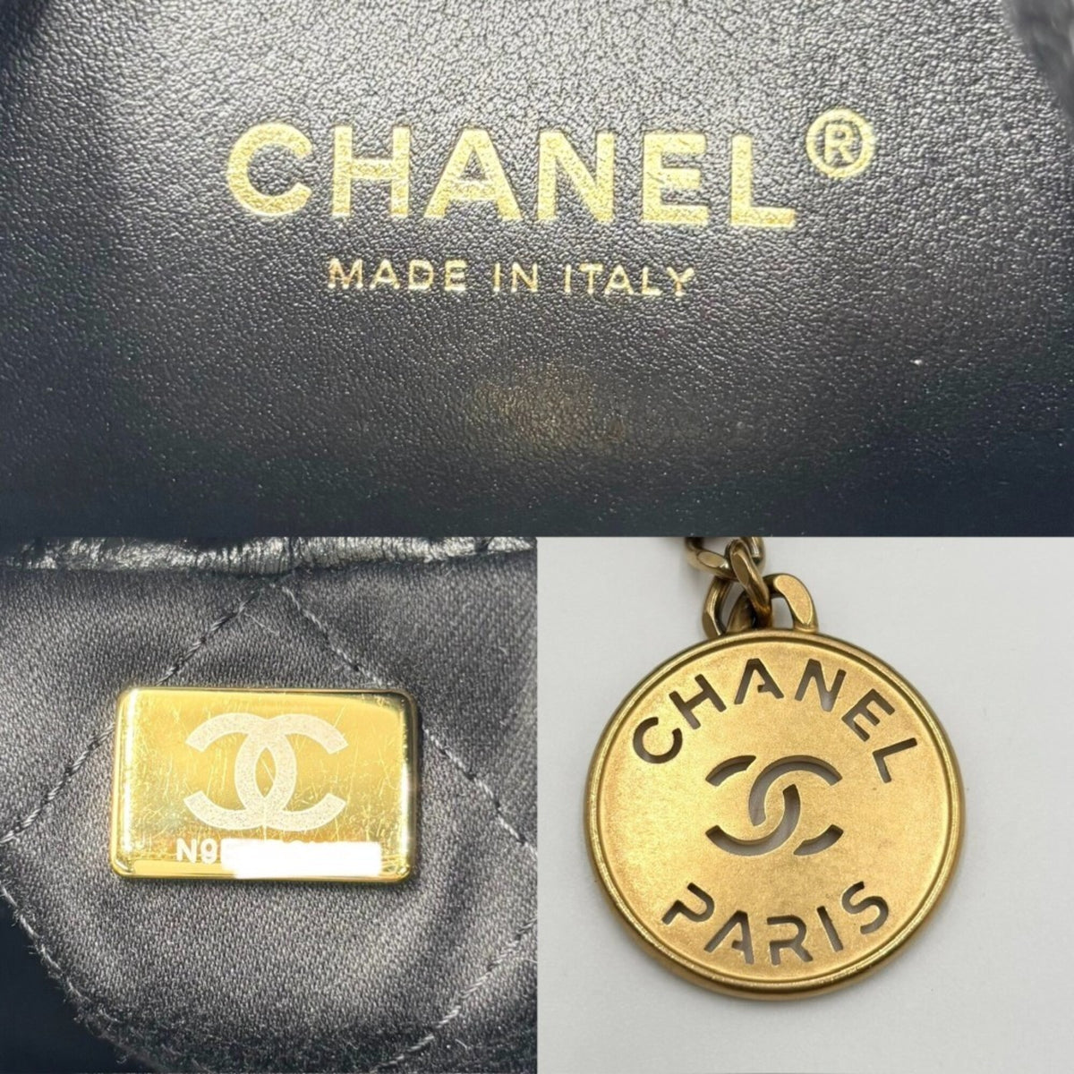 Chanel Black Leather Handbag Shoulder Bag (Pre-Owned)