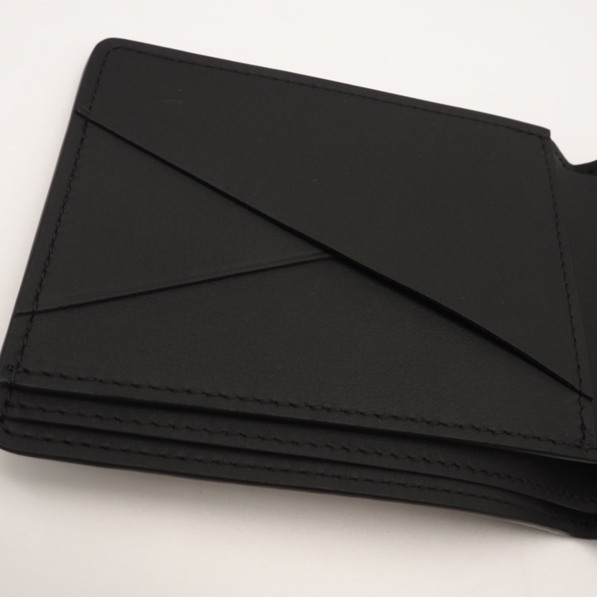 Louis Vuitton Monogram Shadow Black Leather Wallet (Bi-Fold) (Pre-Owned)