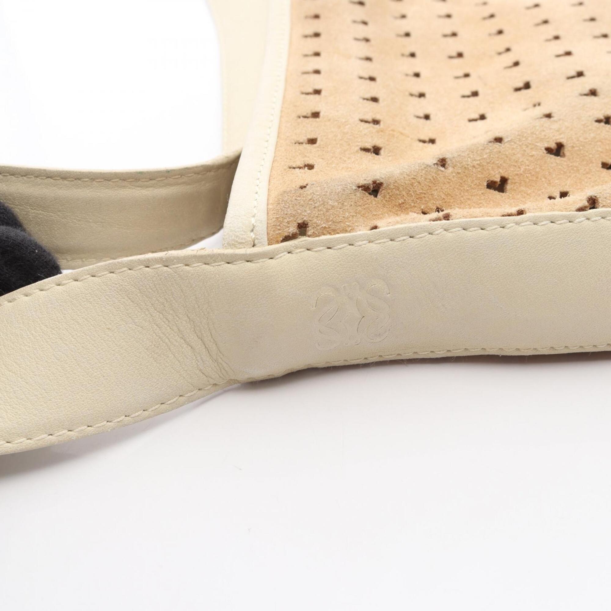 Loewe Beige Ivory Suede Leather Shoulder Bag (Pre-Owned)