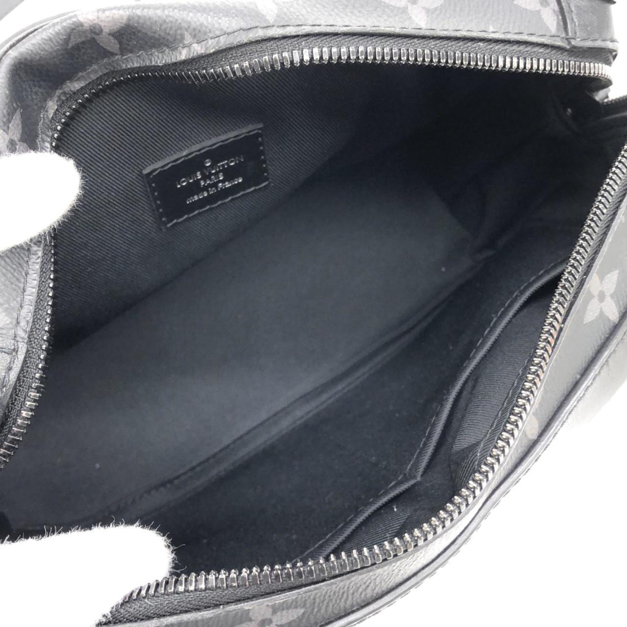Louis Vuitton Black Coated Canvas Shoulder Bag (Pre-Owned)