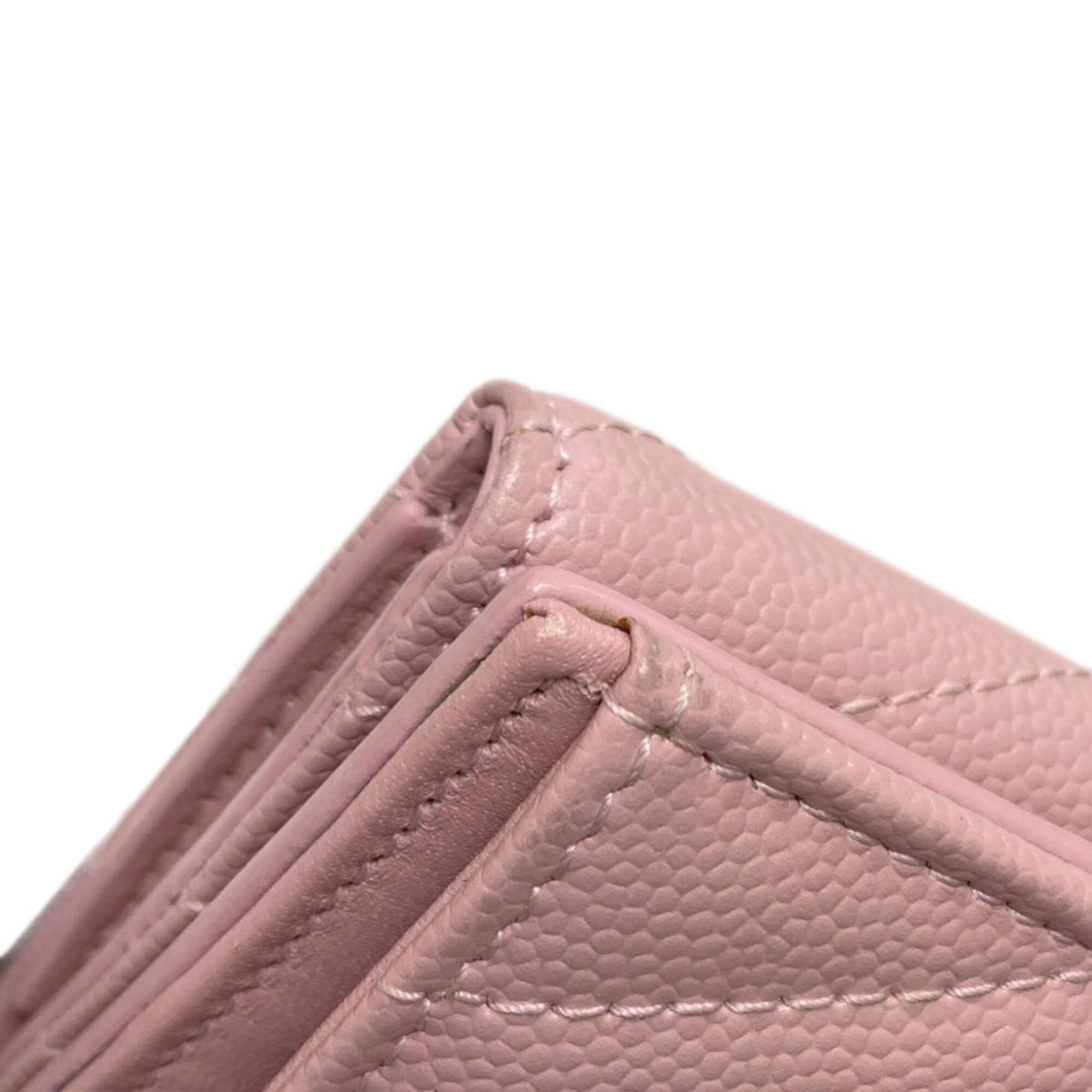 Yves Saint Laurent Pink Leather Wallet (Tri-Fold) (Pre-Owned)