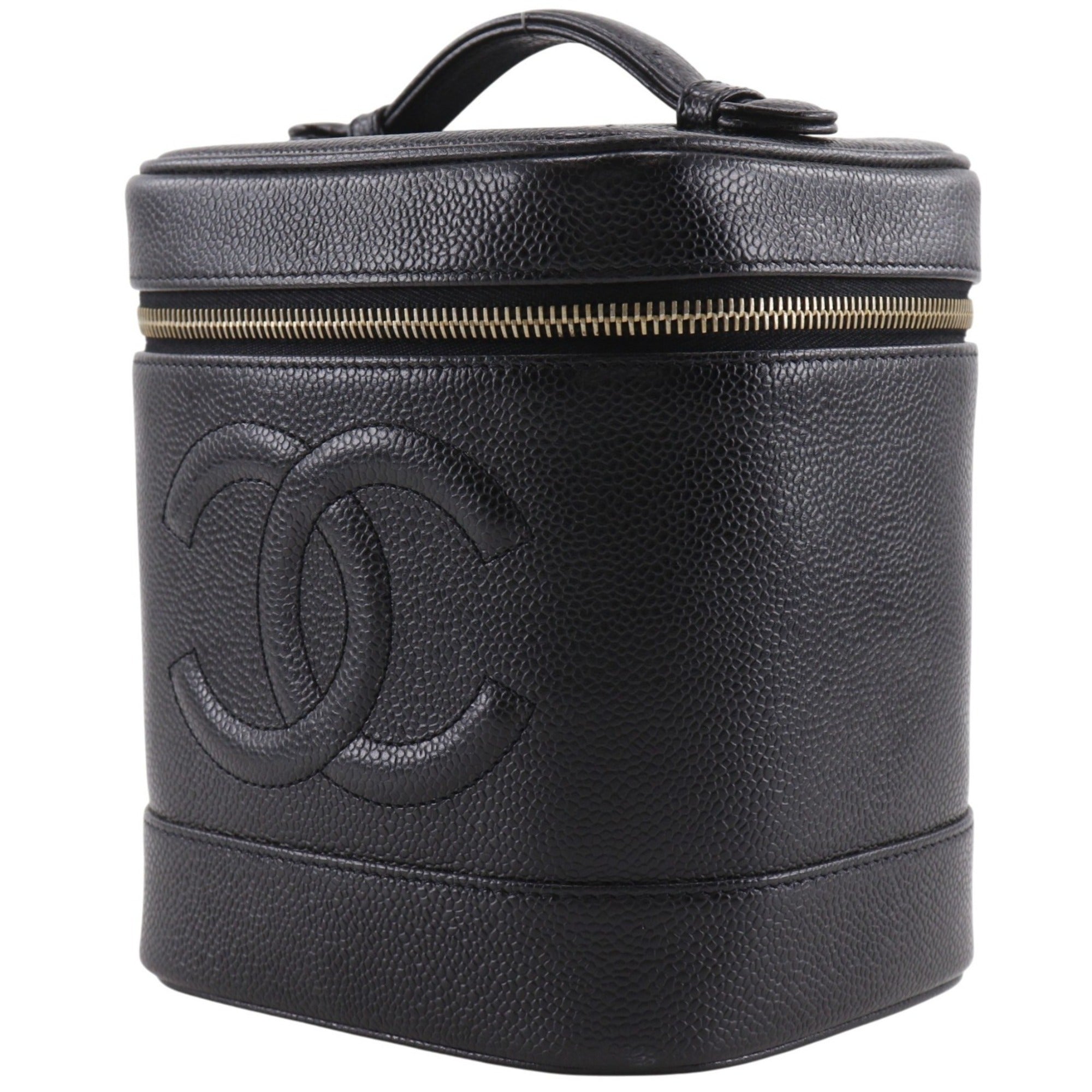 Chanel Black Grained Calfskin Vanity Bag (Pre-Owned)