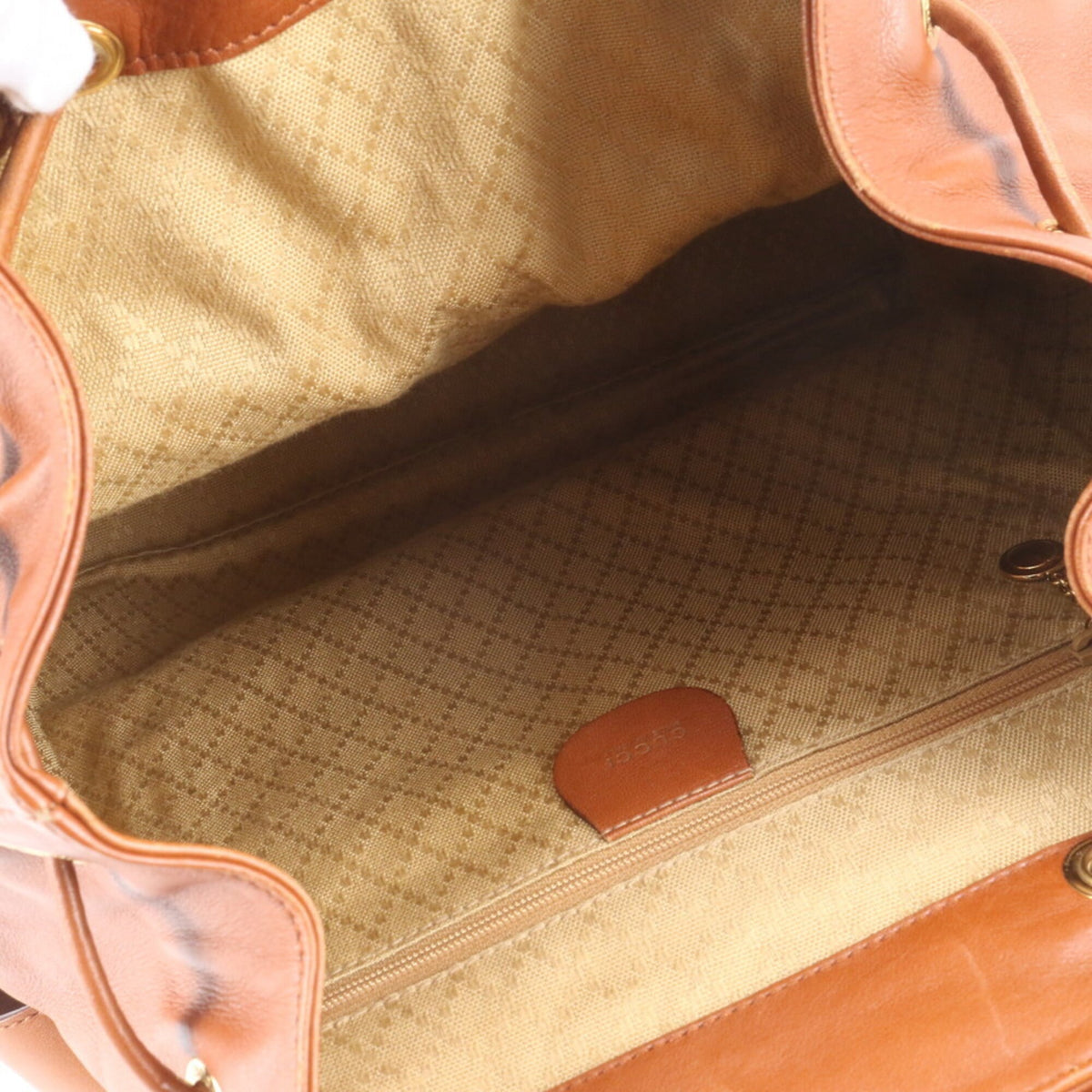 Gucci Brown Leather Backpack (Pre-Owned)