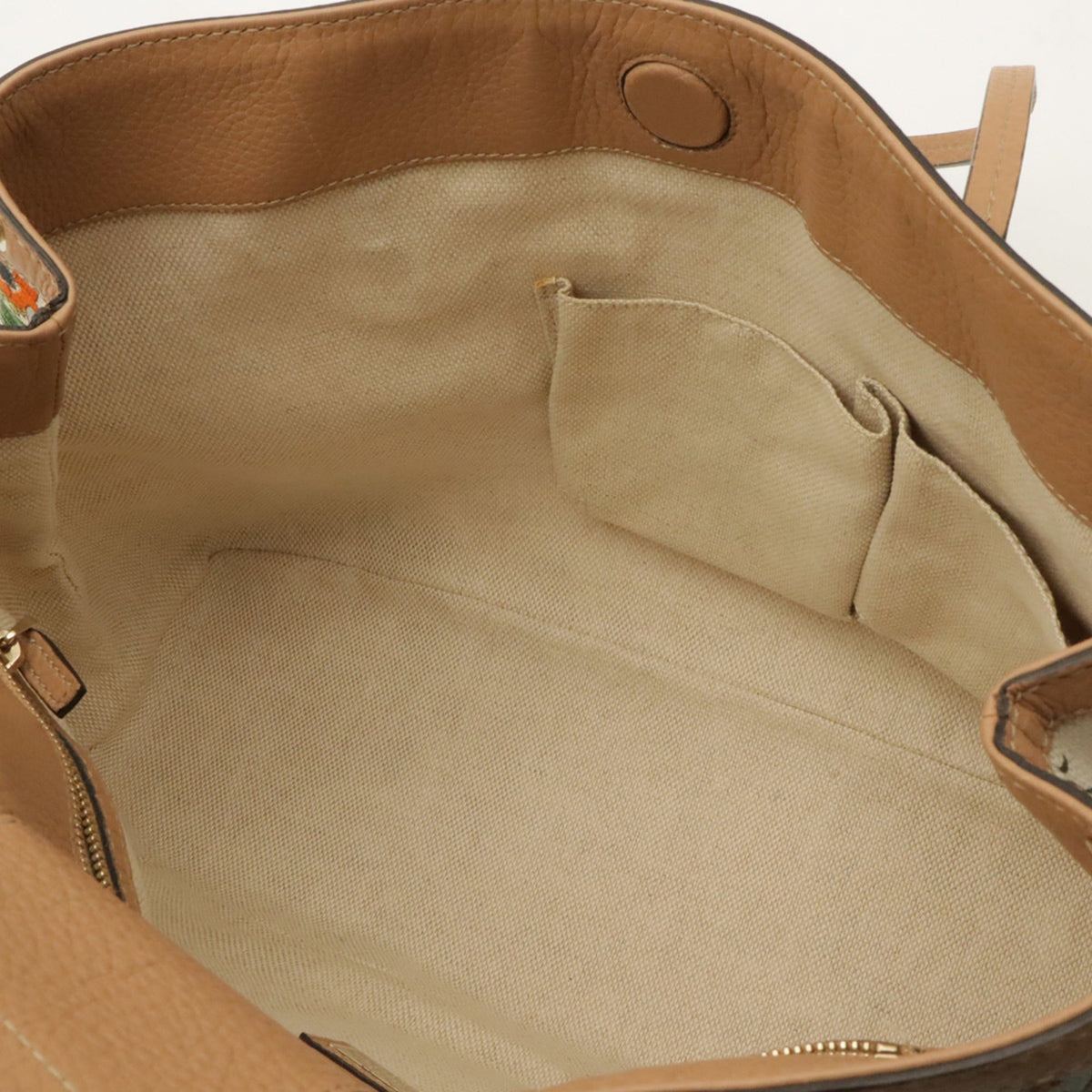 Gucci Beige Fabric Shoulder Bag Tote Bag (Pre-Owned)