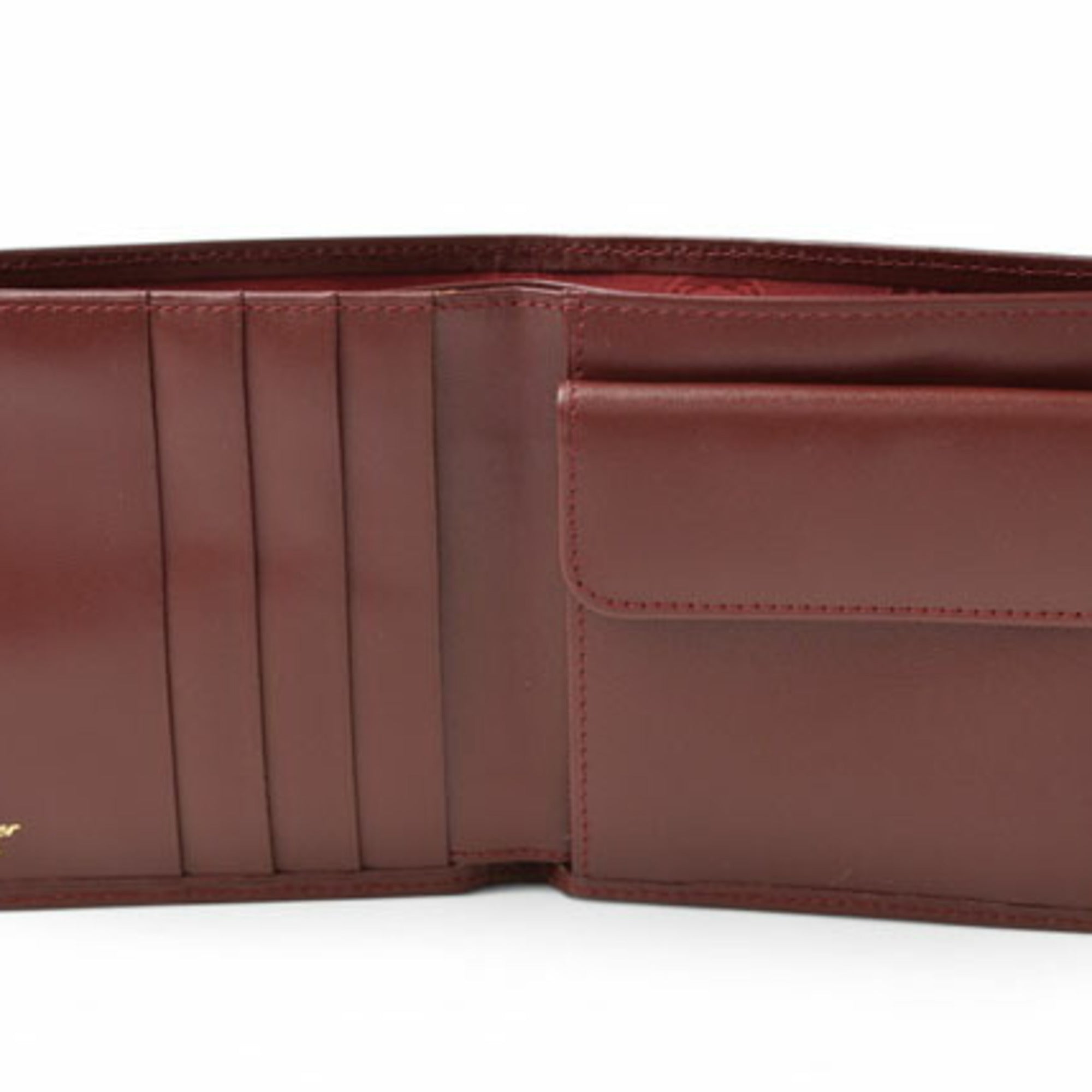 Cartier Bordeaux Leather Wallet (Bi-Fold) (Pre-Owned)
