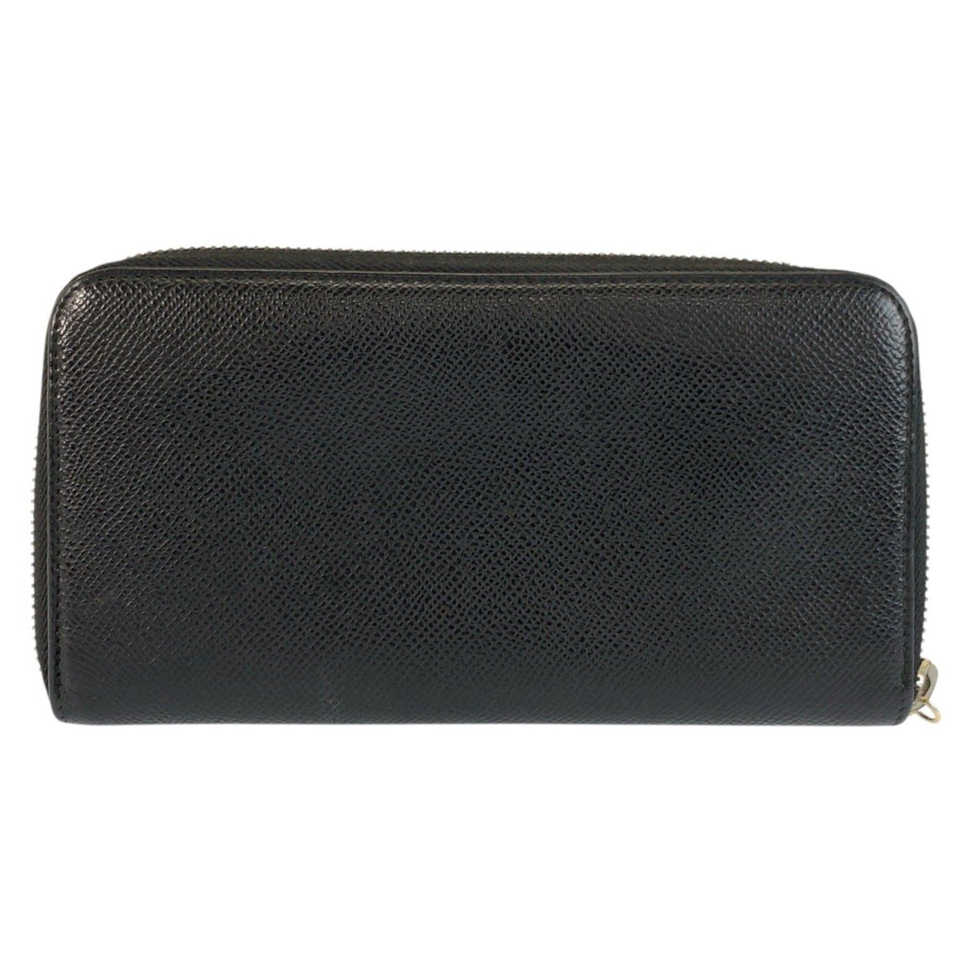 Bvlgari Black Leather Long Wallet (Bi-Fold) (Pre-Owned)