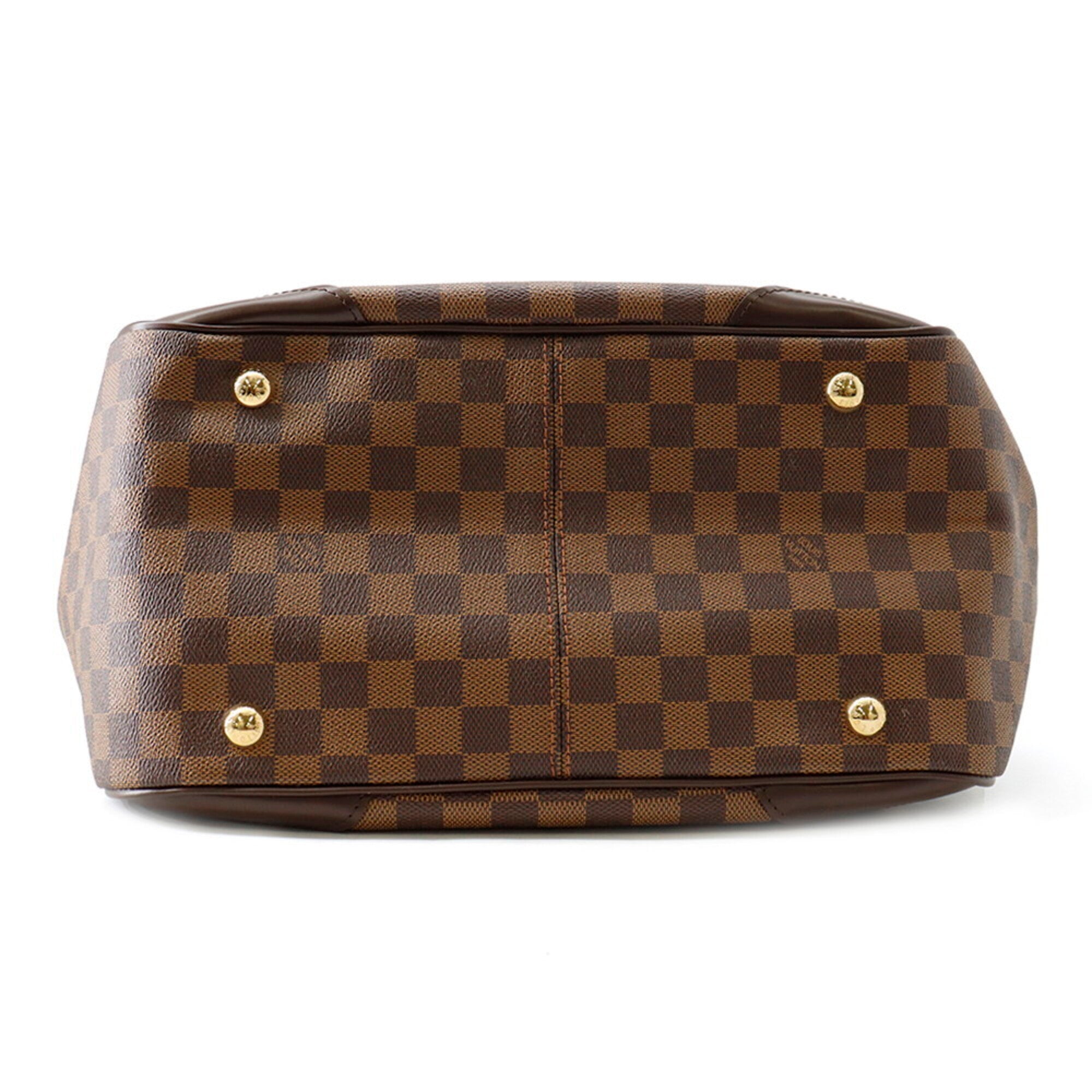 Louis Vuitton Ebene Red Color Damier Canvas Shoulder Bag (Pre-Owned)
