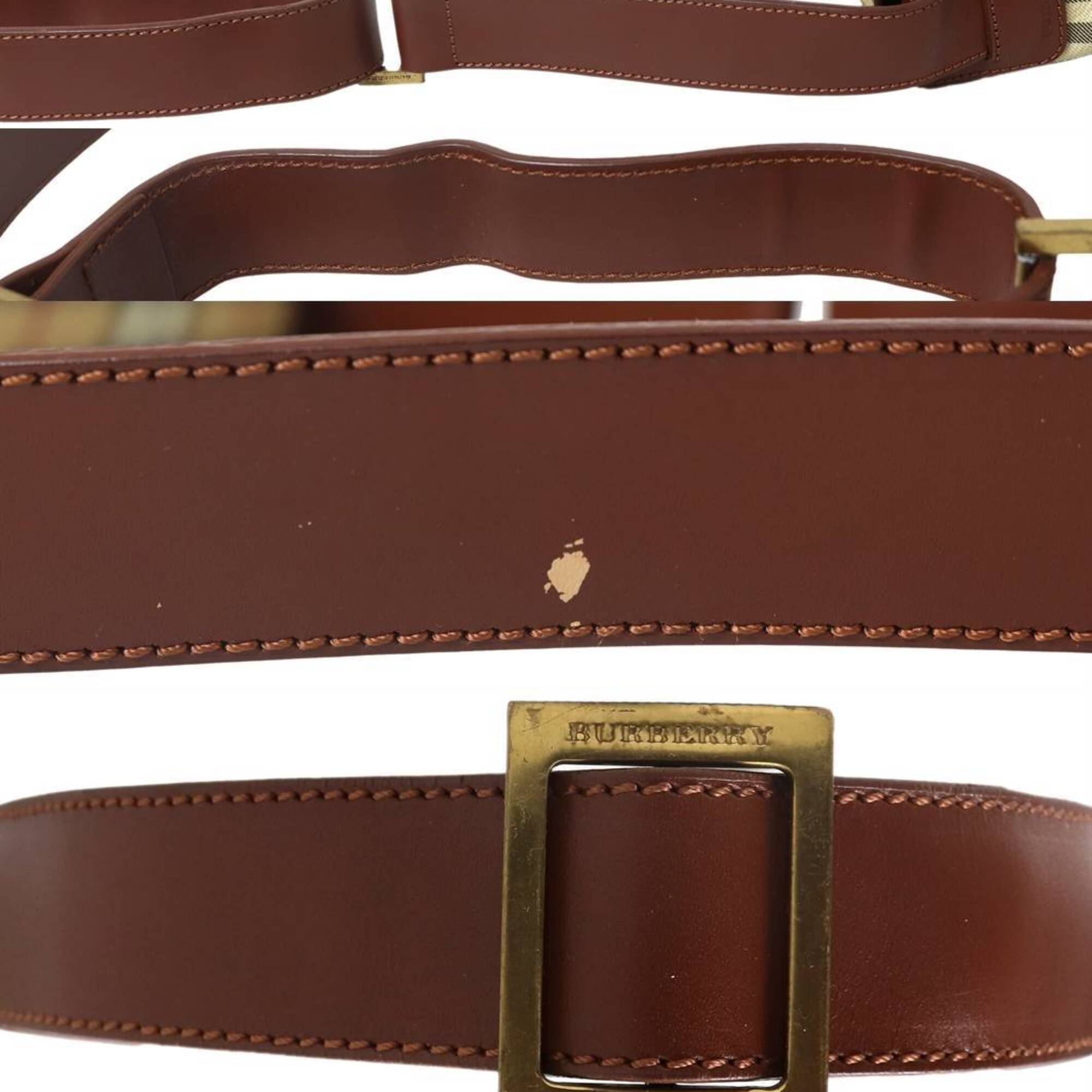 Burberry Beige Multi-Color Pvc Messenger Bag (Pre-Owned)