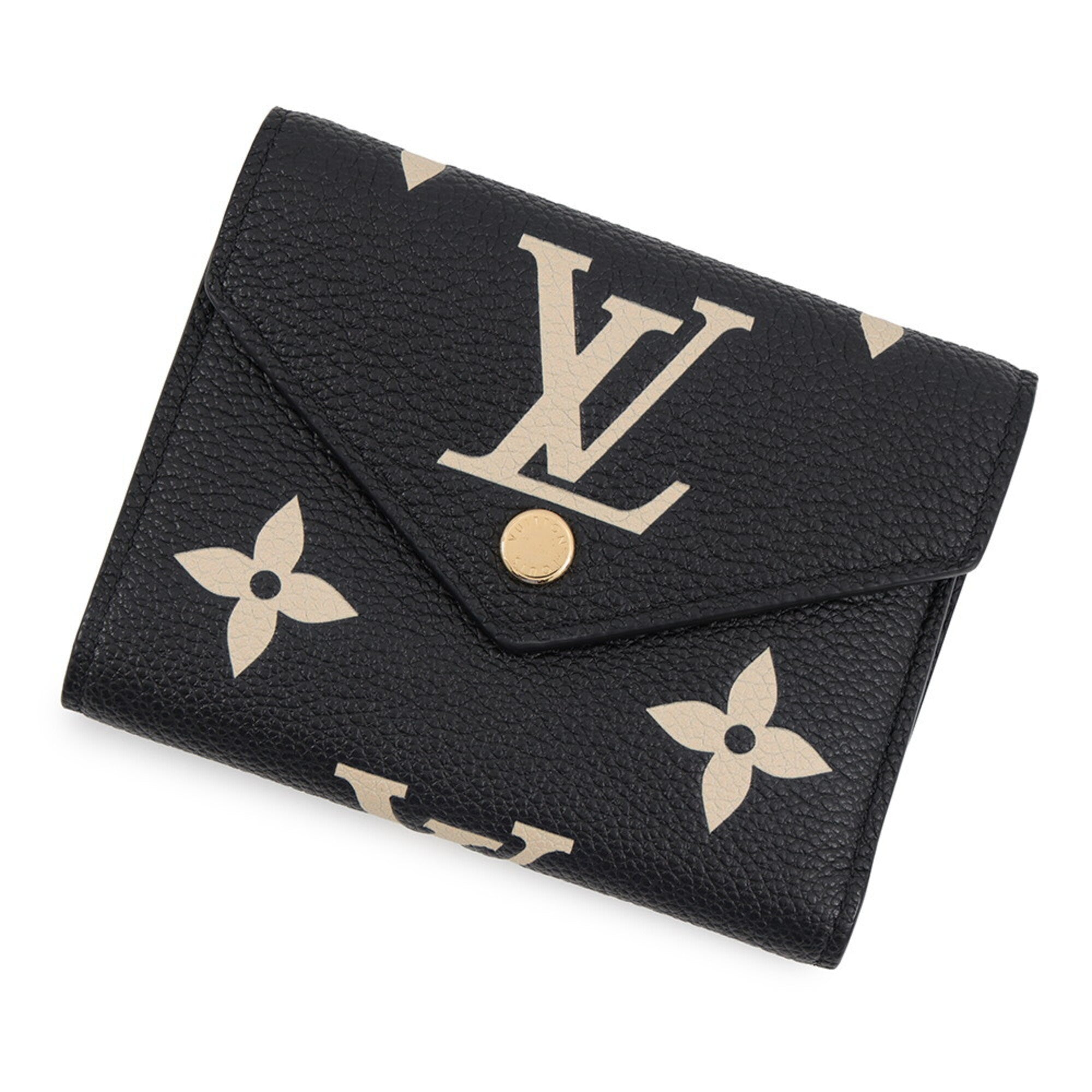 Louis Vuitton Monogram Empreinte Beige Noir Monogram Empreinte Wallet (Tri-Fold) (Pre-Owned)