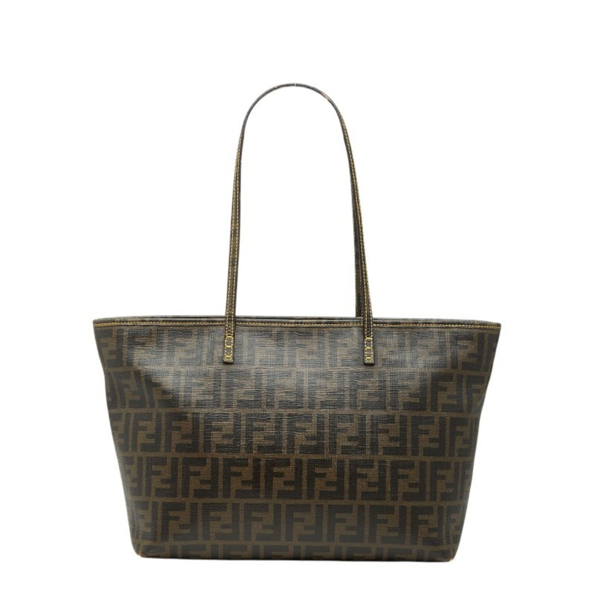 Fendi Brown Pvc Leather Tote Bag (Pre-Owned)