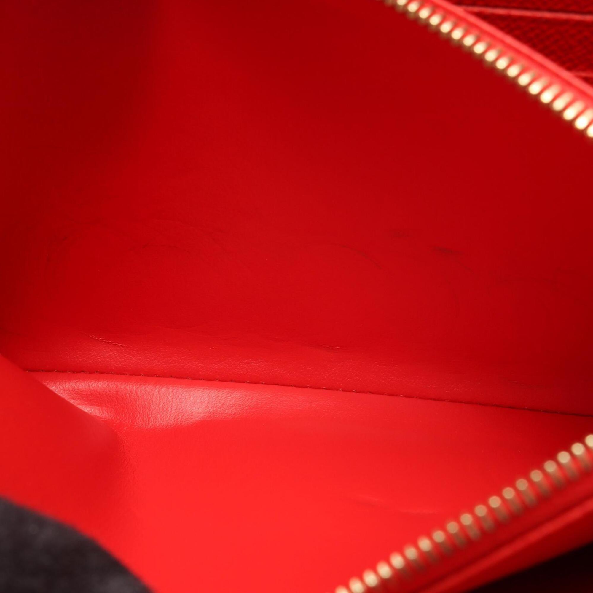 Louis Vuitton Brown Red Color Pvc Long Wallet (Bi-Fold) (Pre-Owned)