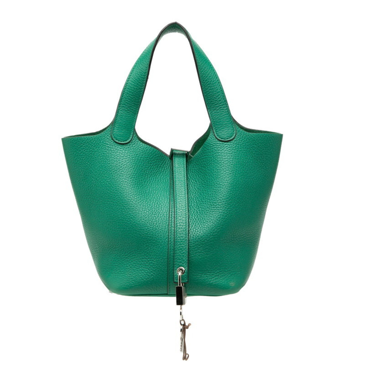 Hermes Green Taurillon Clemence Leather Handbag (Pre-Owned)