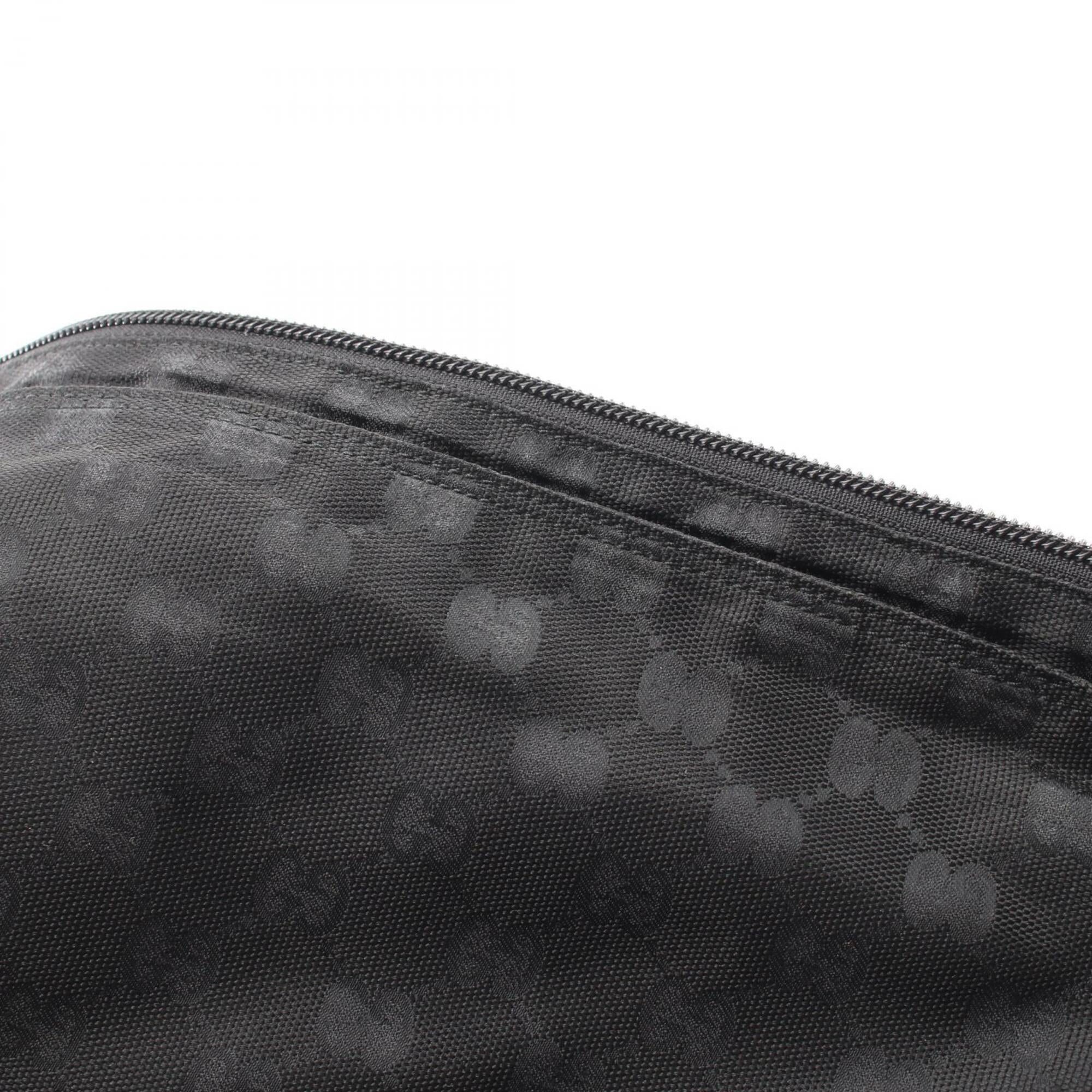 Gucci Black Canvas Leather Handbag Shoulder Bag (Pre-Owned)