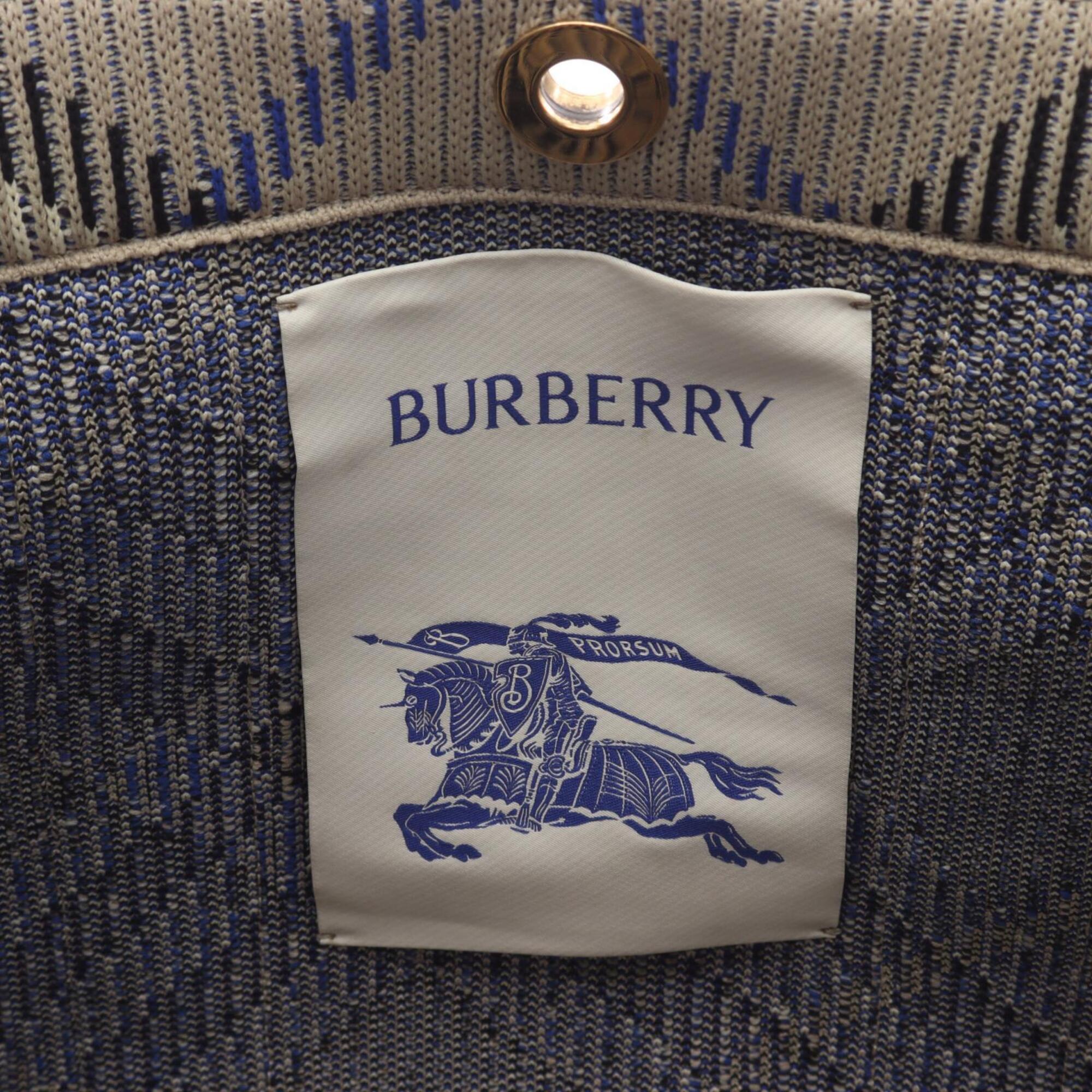Burberry Gray Multi-Color Fabric Handbag Tote Bag (Pre-Owned)
