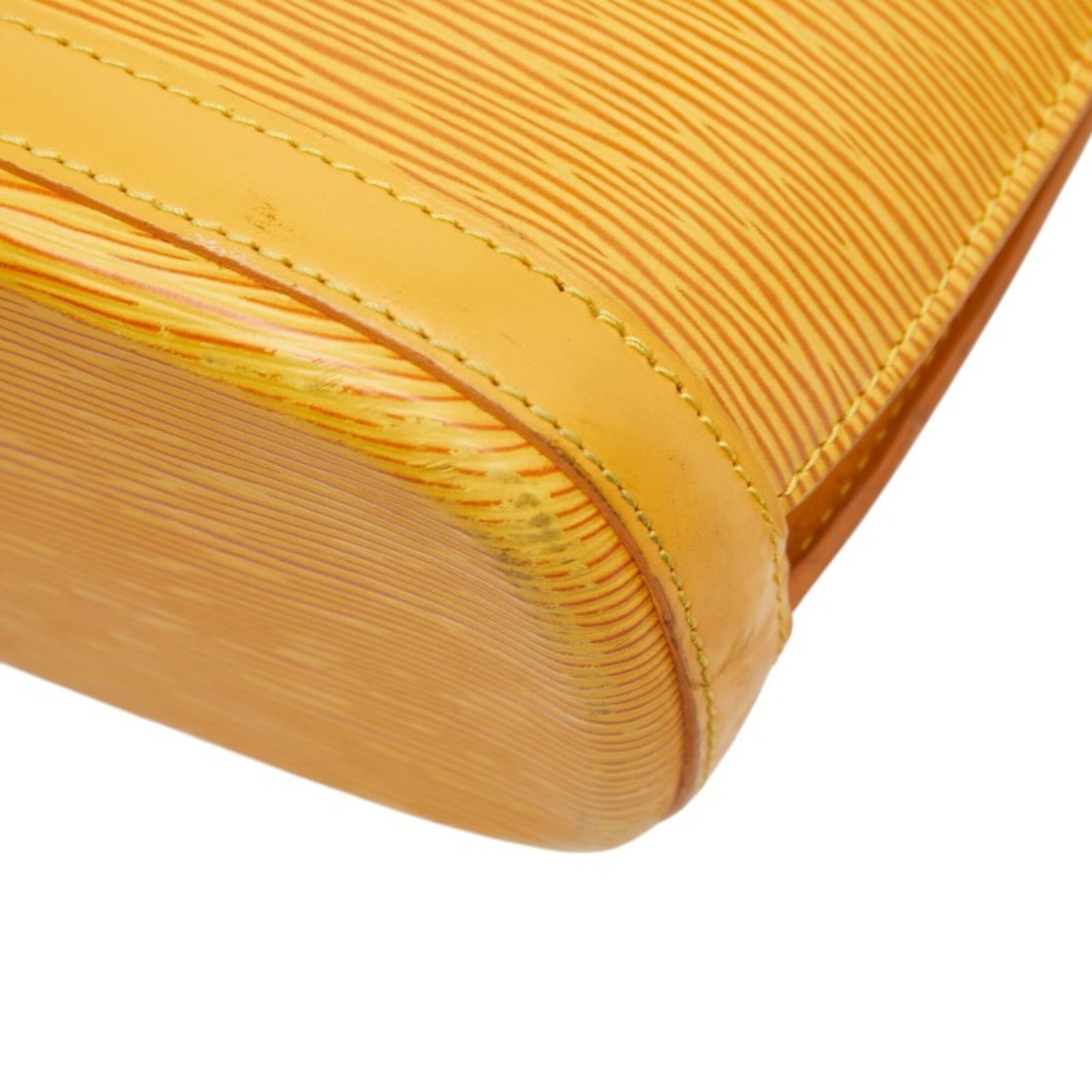 Louis Vuitton Yellow Leather Shoulder Bag Tote Bag (Pre-Owned)
