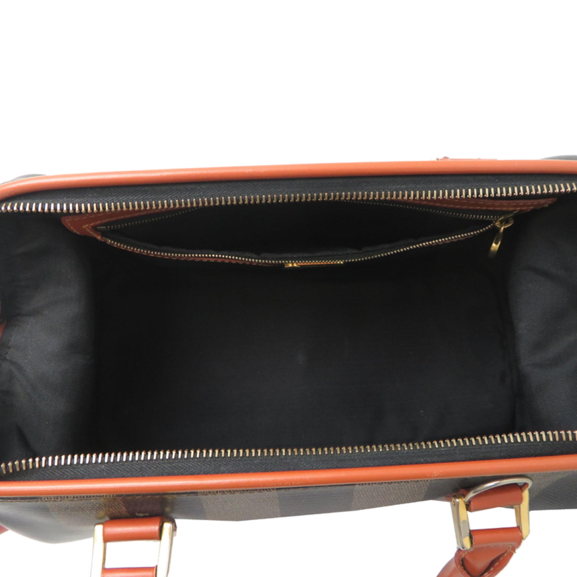 Fendi Brown Pvc Leather Boston Bag (Pre-Owned)