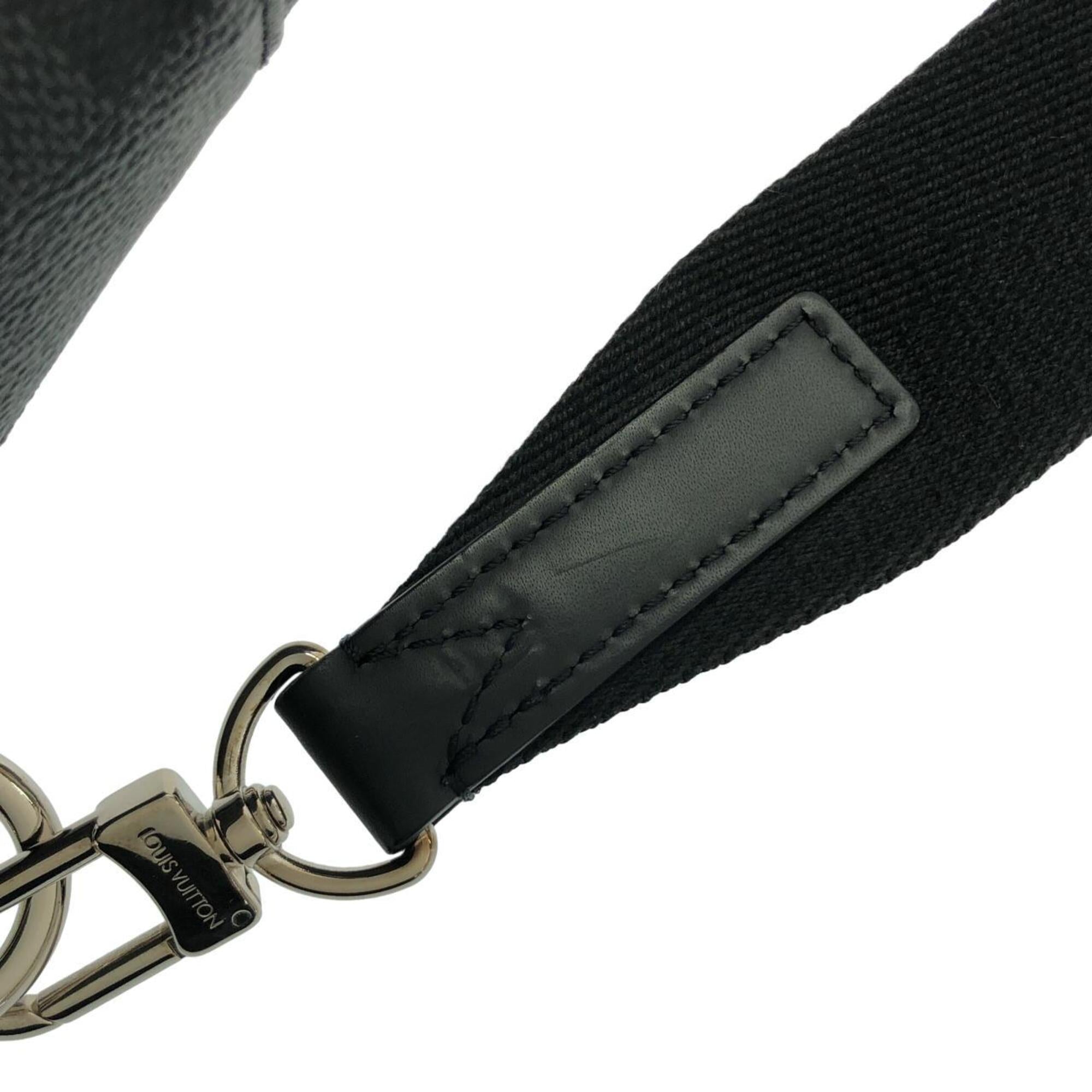 Louis Vuitton Dark Gray Graphite Coated Canvas Shoulder Bag (Pre-Owned)