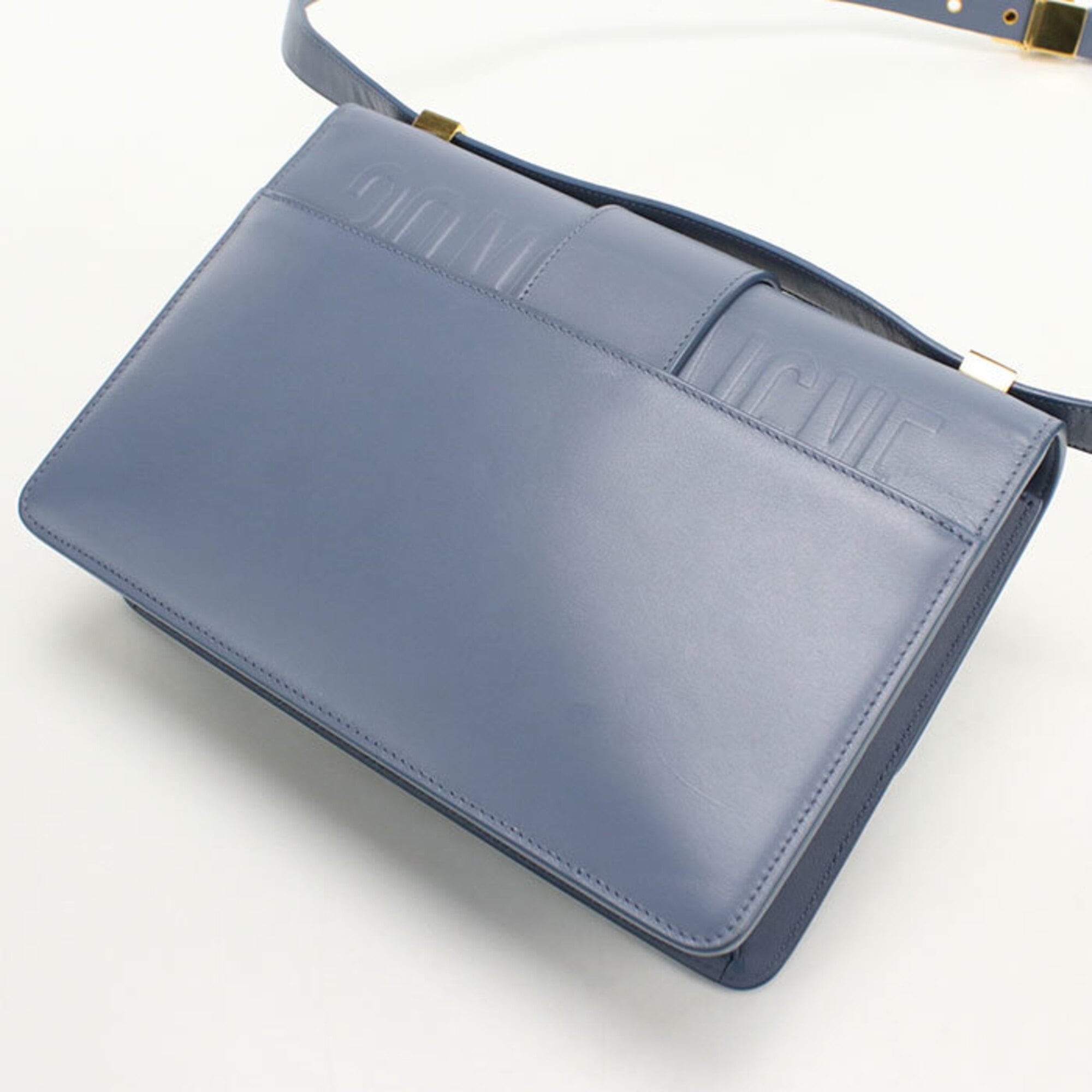 Christian Dior Blue Leather Shoulder Bag (Pre-Owned)