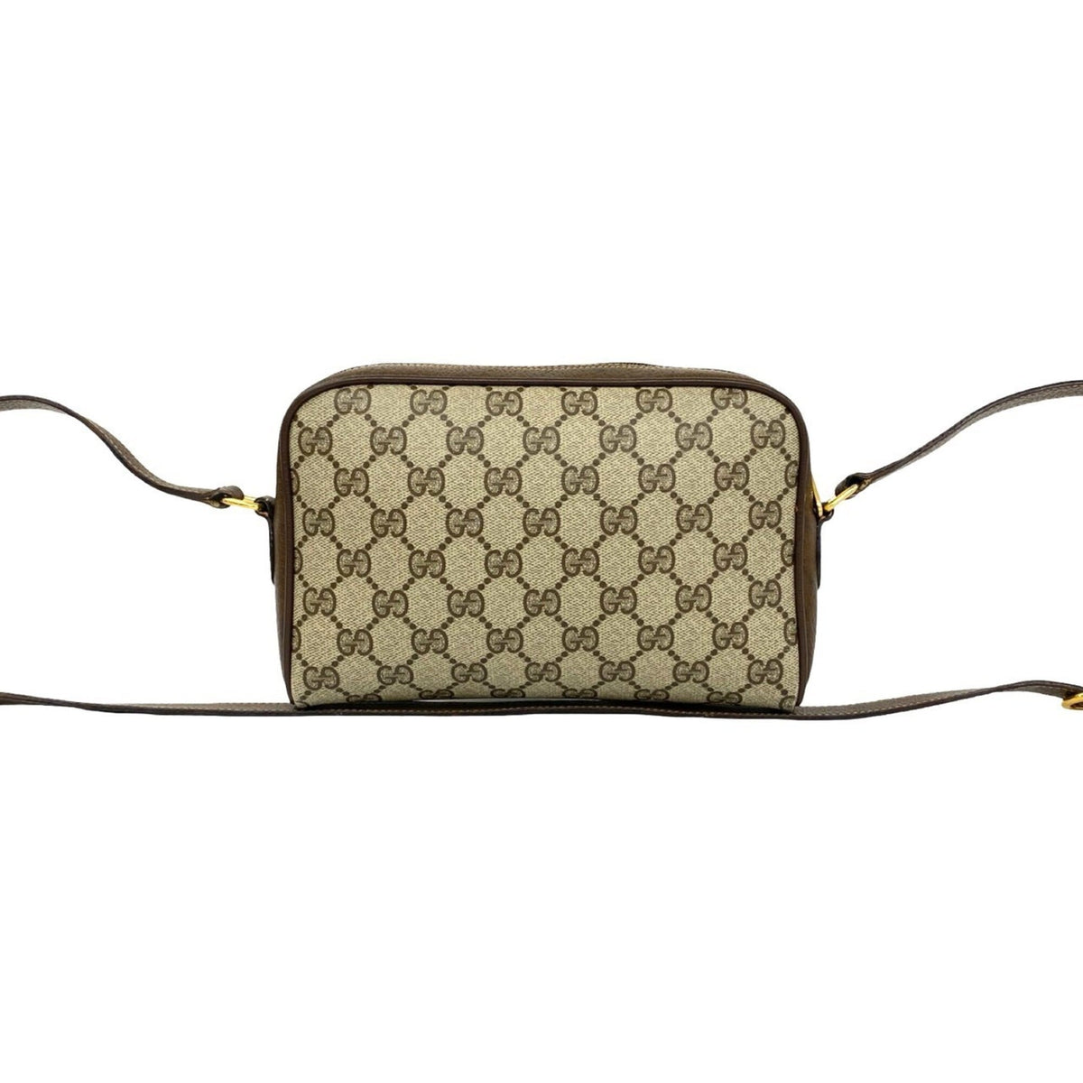 Gucci Brown Green Red Color Leather Pvc Pochette Shoulder Bag (Pre-Owned)
