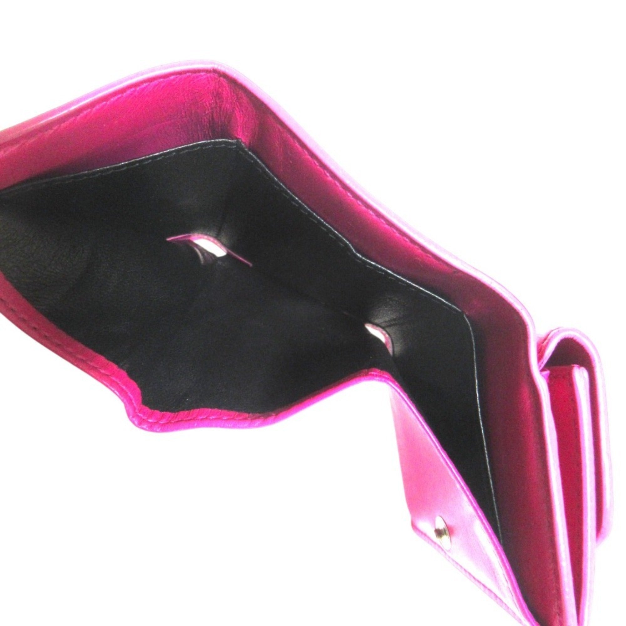 Balenciaga Pink Leather Wallet (Tri-Fold) (Pre-Owned)