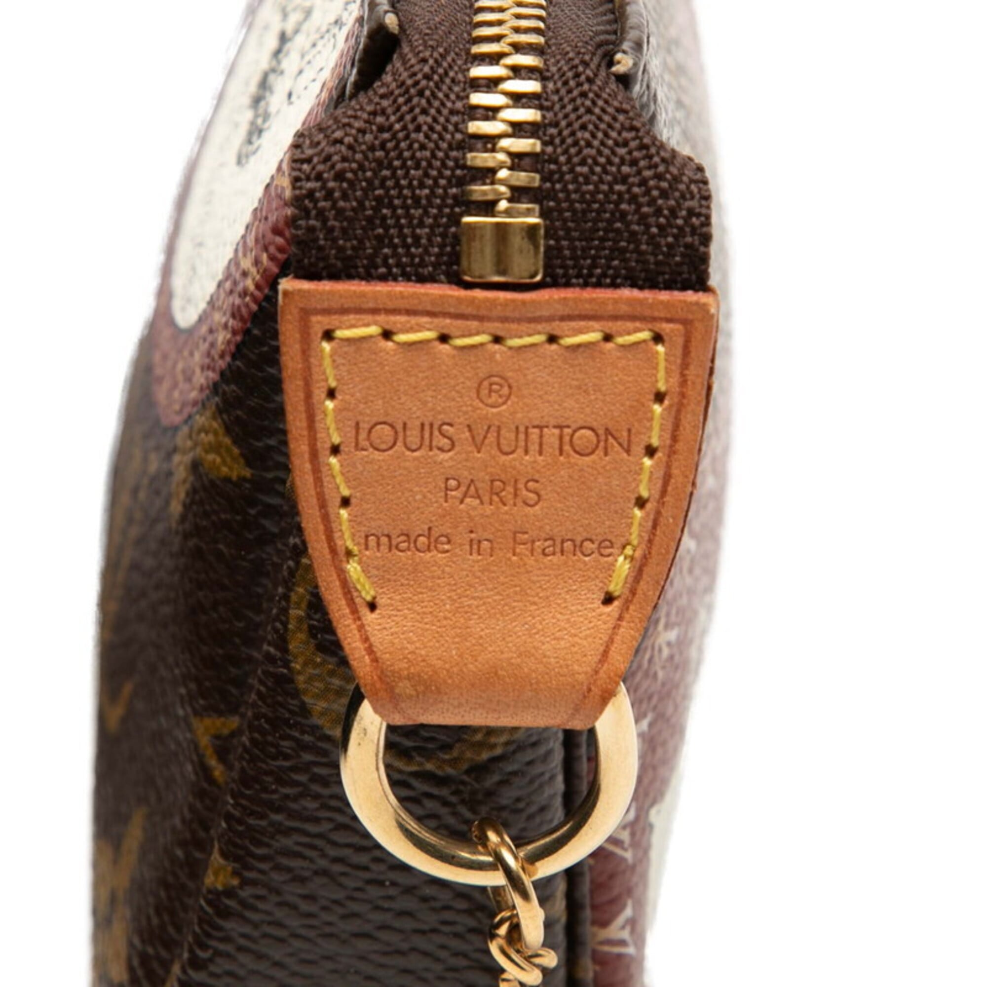 Louis Vuitton Brown Pvc Leather Handbag Pochette Pouch (Pre-Owned)