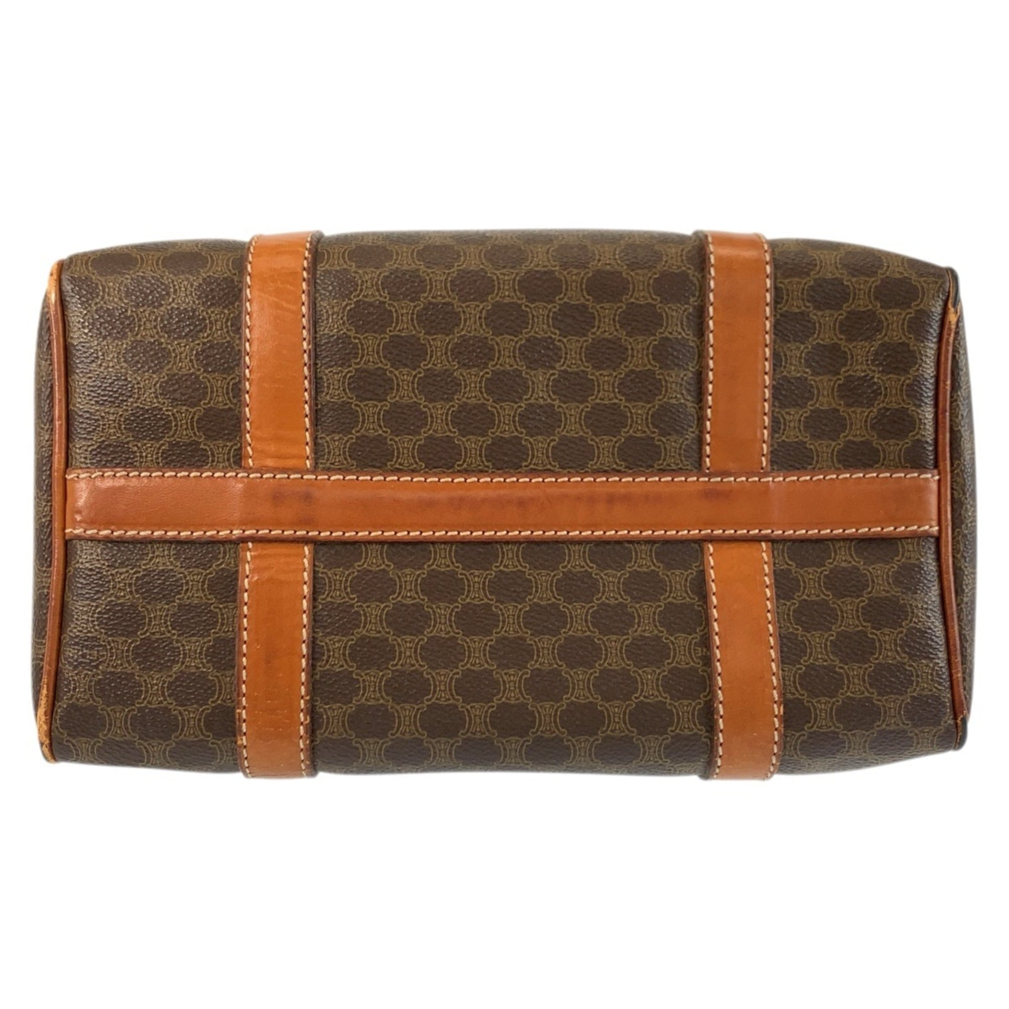Celine Brown Pvc Leather Boston Bag Handbag (Pre-Owned)