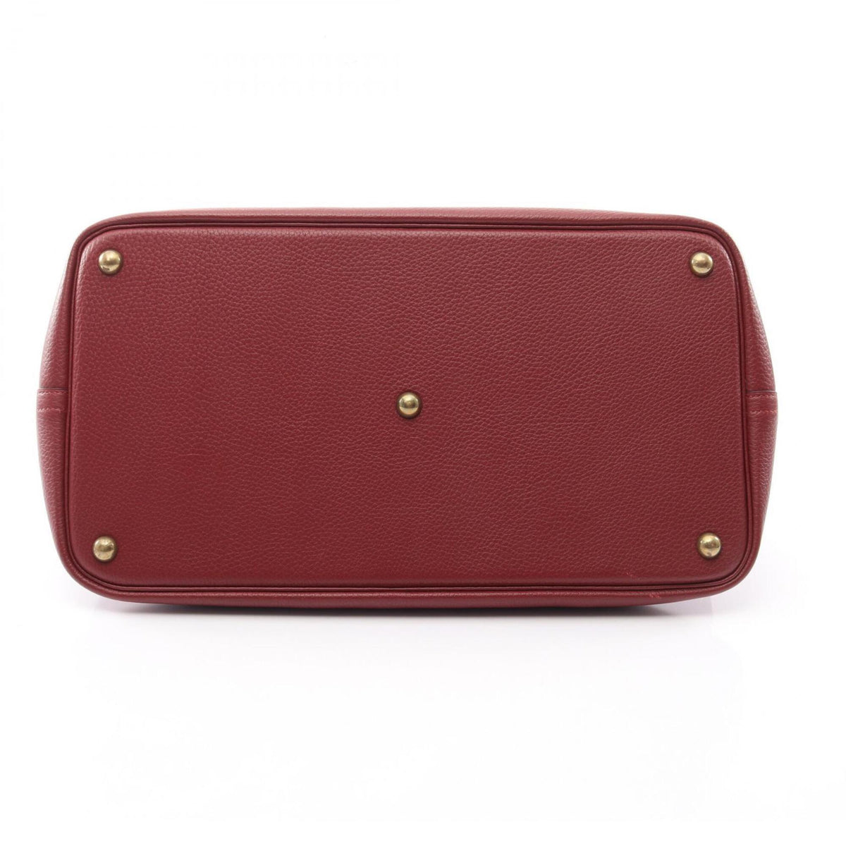 Hermes Bordeaux Rouge H Taurillon Clemence Leather Handbag (Pre-Owned)