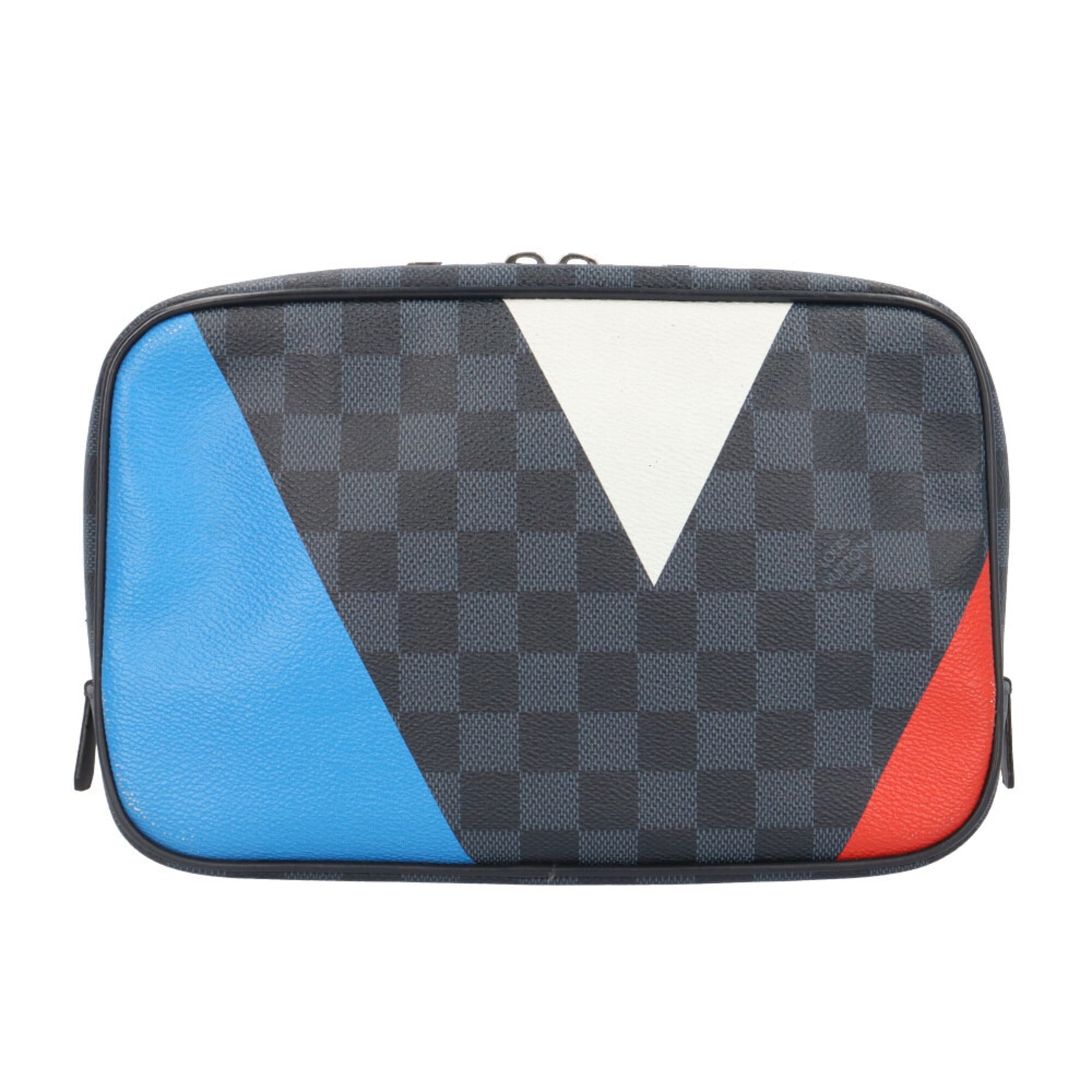 Louis Vuitton Black Gray Damier Graphite Handbag Pouch (Pre-Owned)