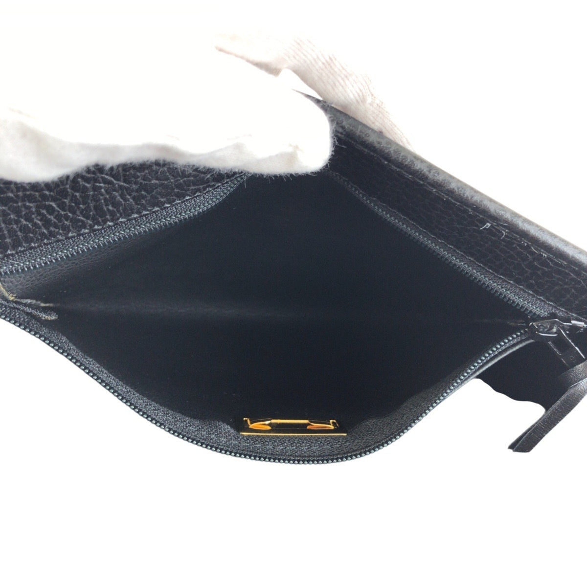 Christian Dior Black Leather Pochette Shoulder Bag (Pre-Owned)