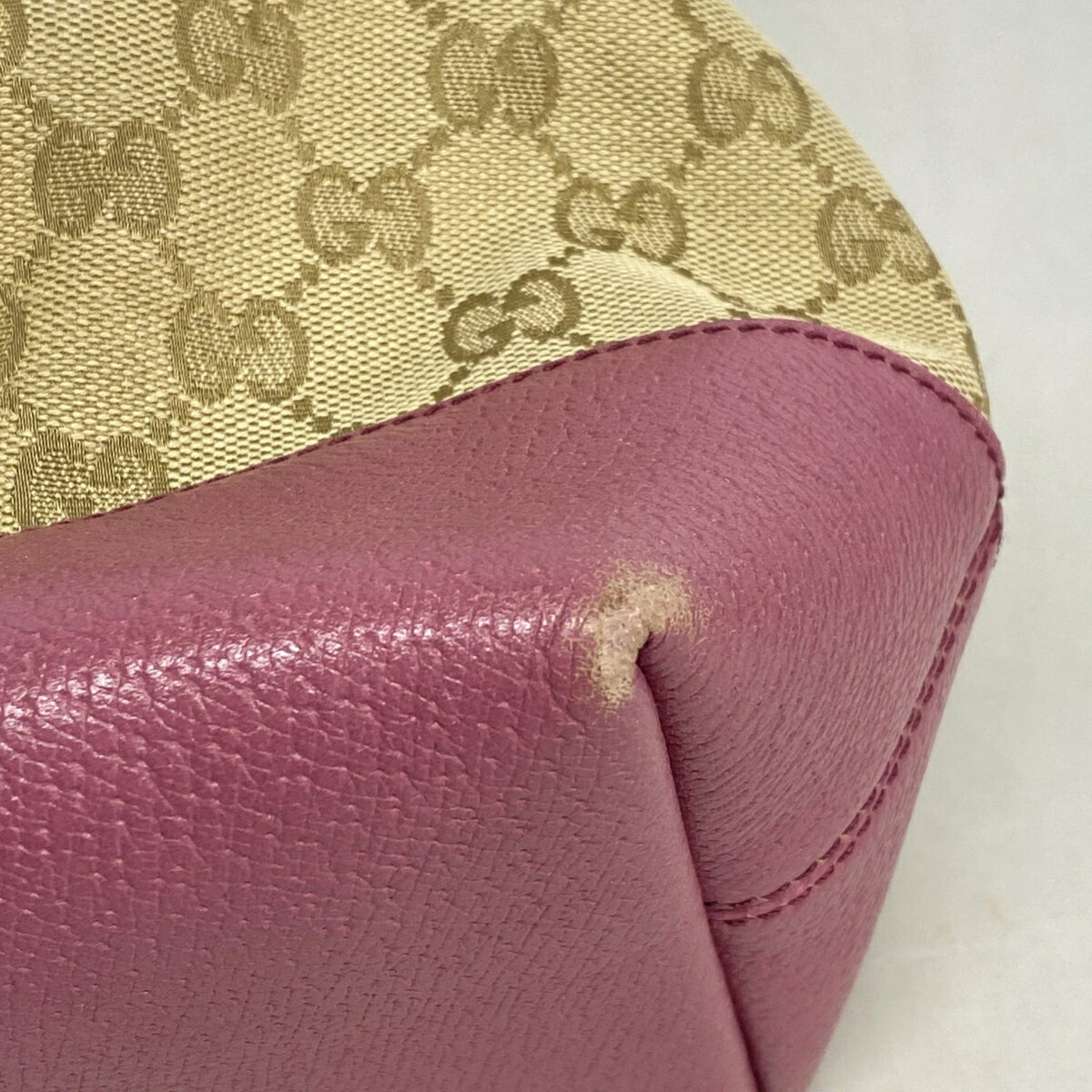 Gucci Brown Purple Canvas Handbag (Pre-Owned)