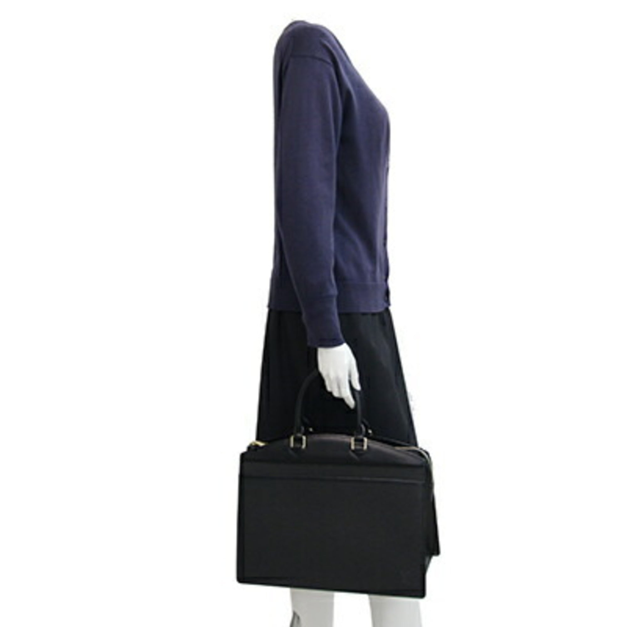Louis Vuitton Epi Black Noir Epi Leather Handbag (Pre-Owned)
