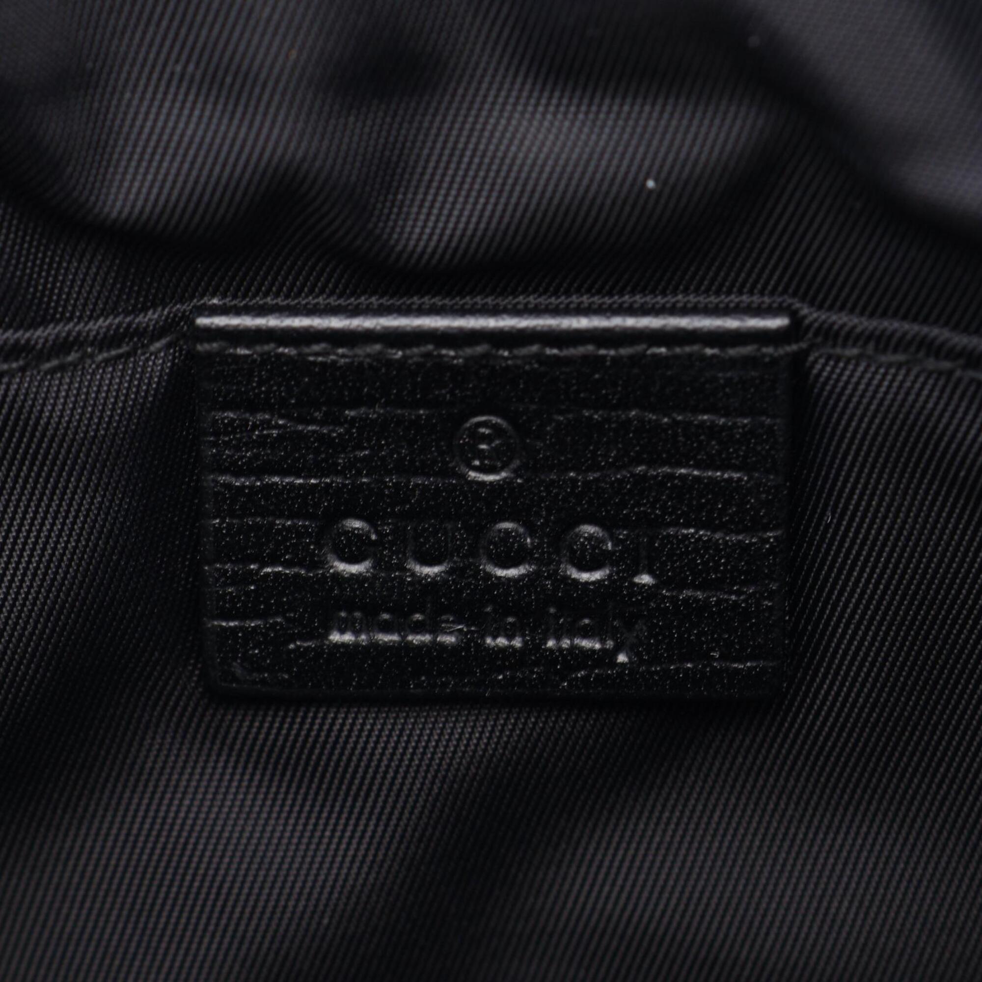 Gucci Black Pvc Leather Fanny Pack Handbag (Pre-Owned)