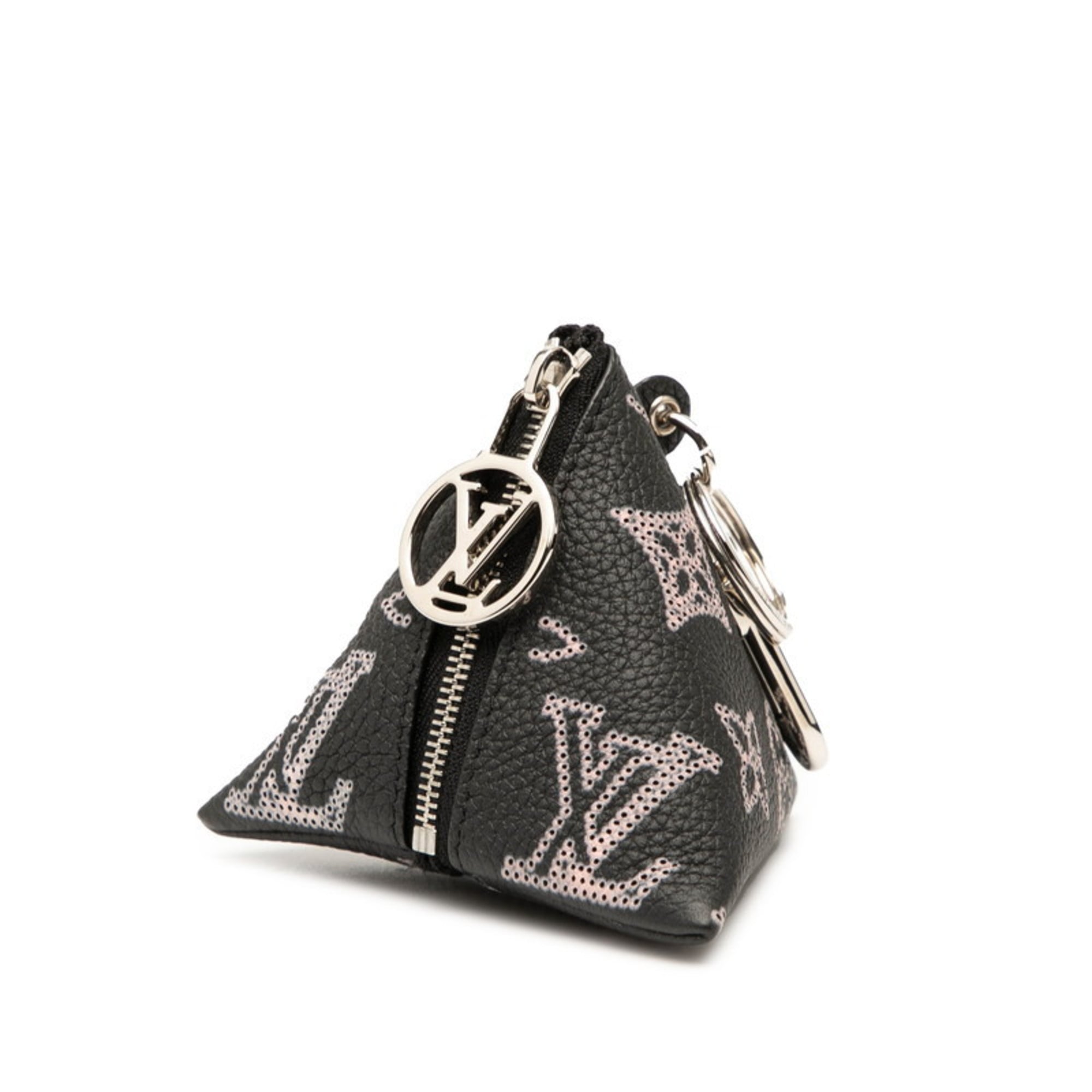 Louis Vuitton Black Pink Leather Metal Pouch (Pre-Owned)