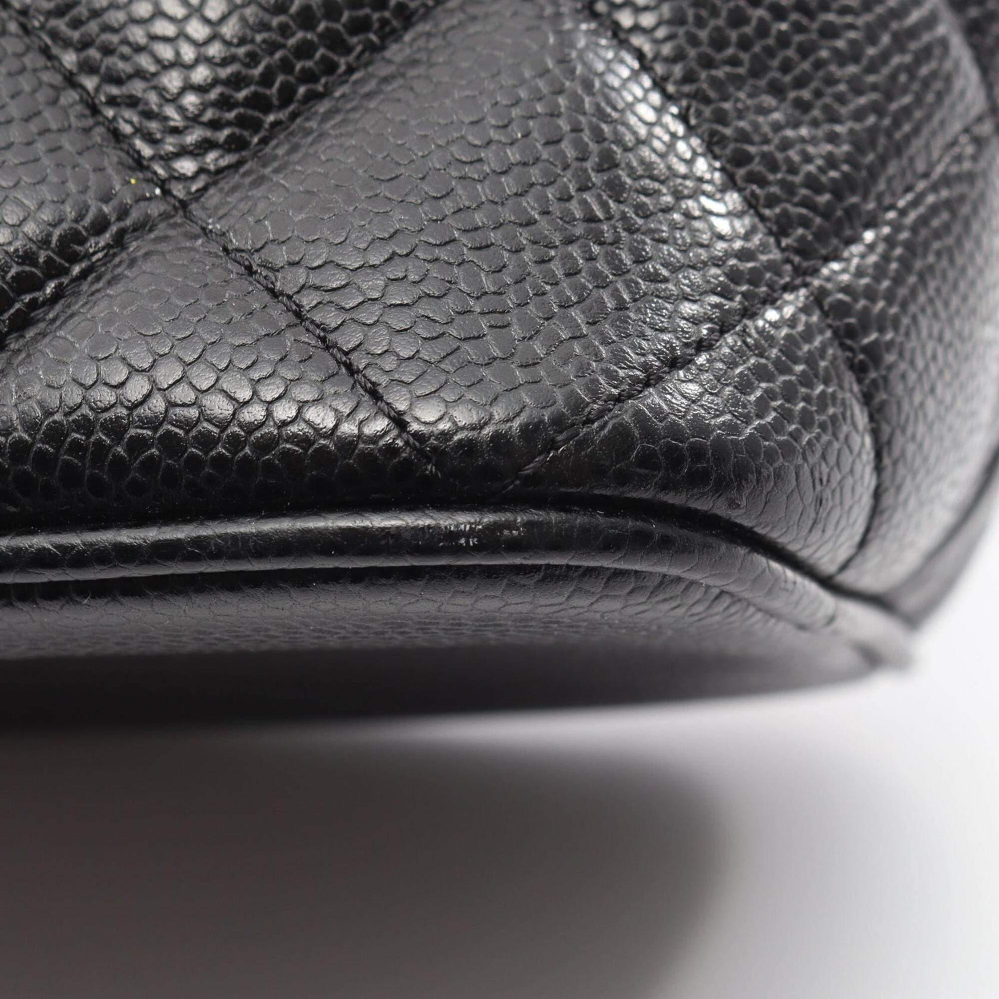 Chanel Black Grained Calfskin Handbag Tote Bag (Pre-Owned)