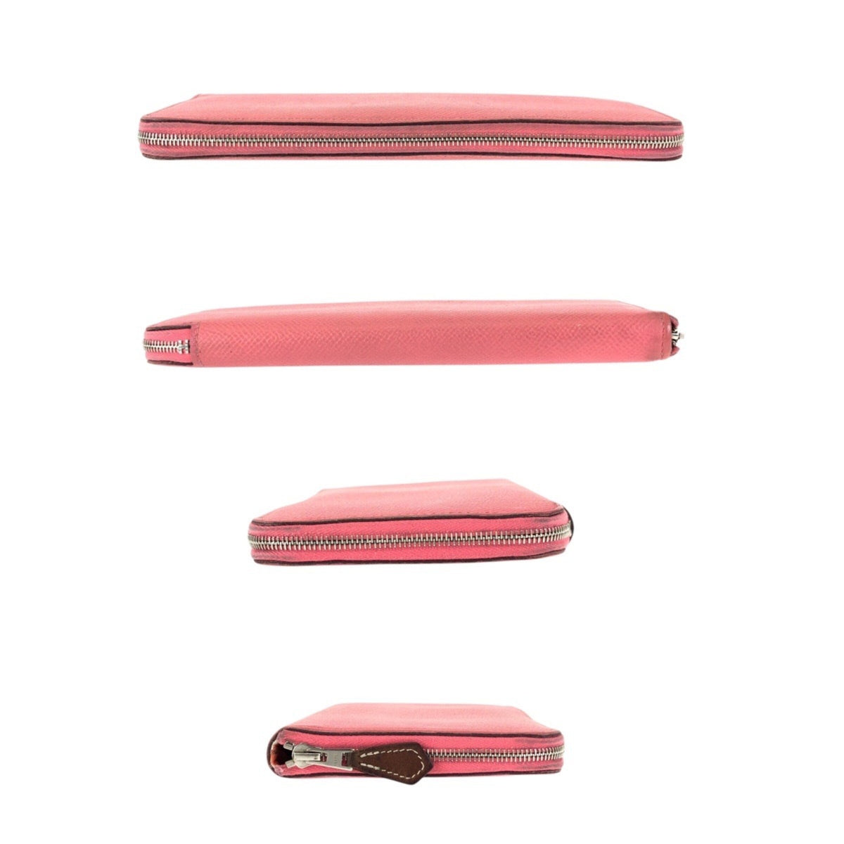Hermes Pink Rose Azalee Epsom Leather Long Wallet (Bi-Fold) (Pre-Owned)