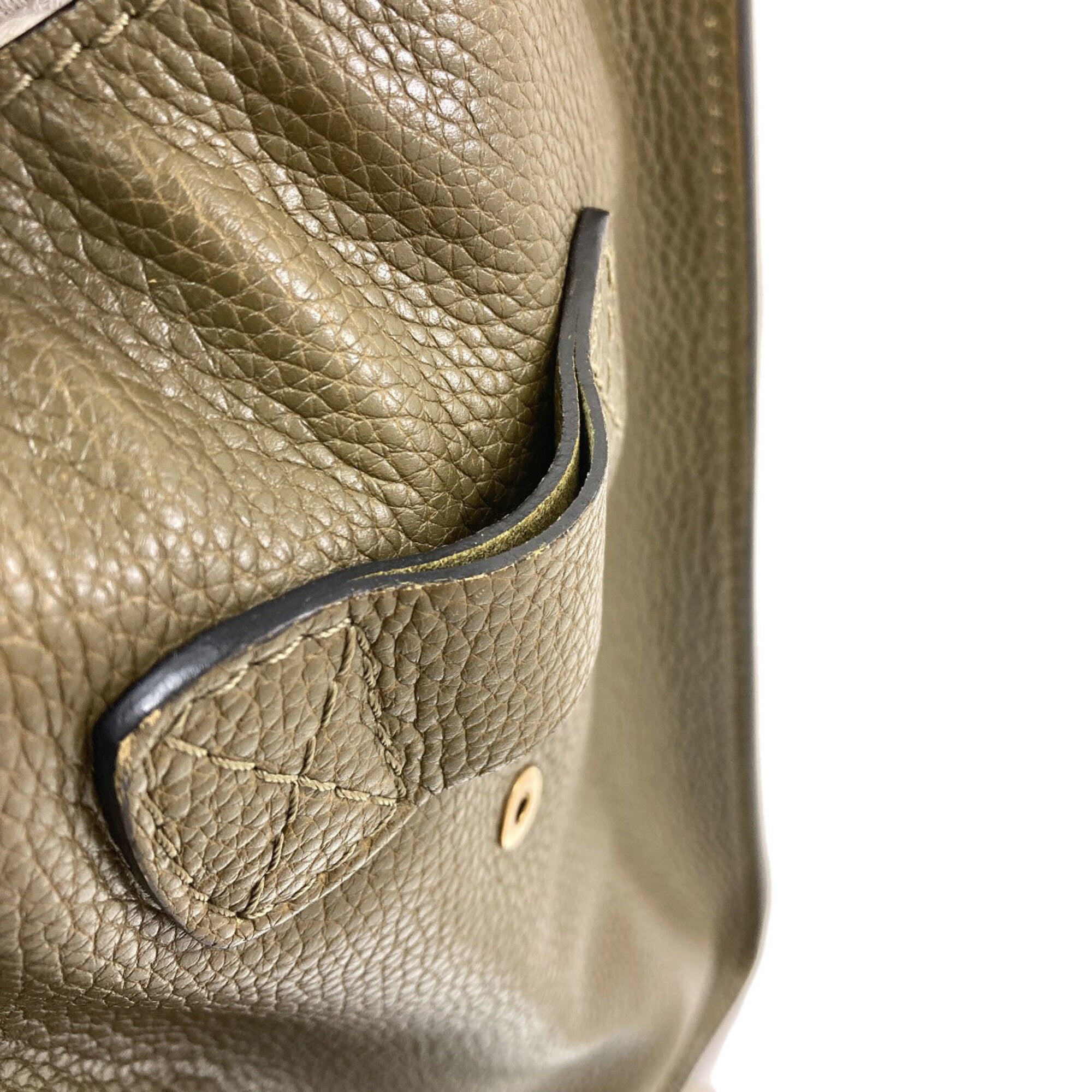 Celine Khaki Leather Handbag (Pre-Owned)